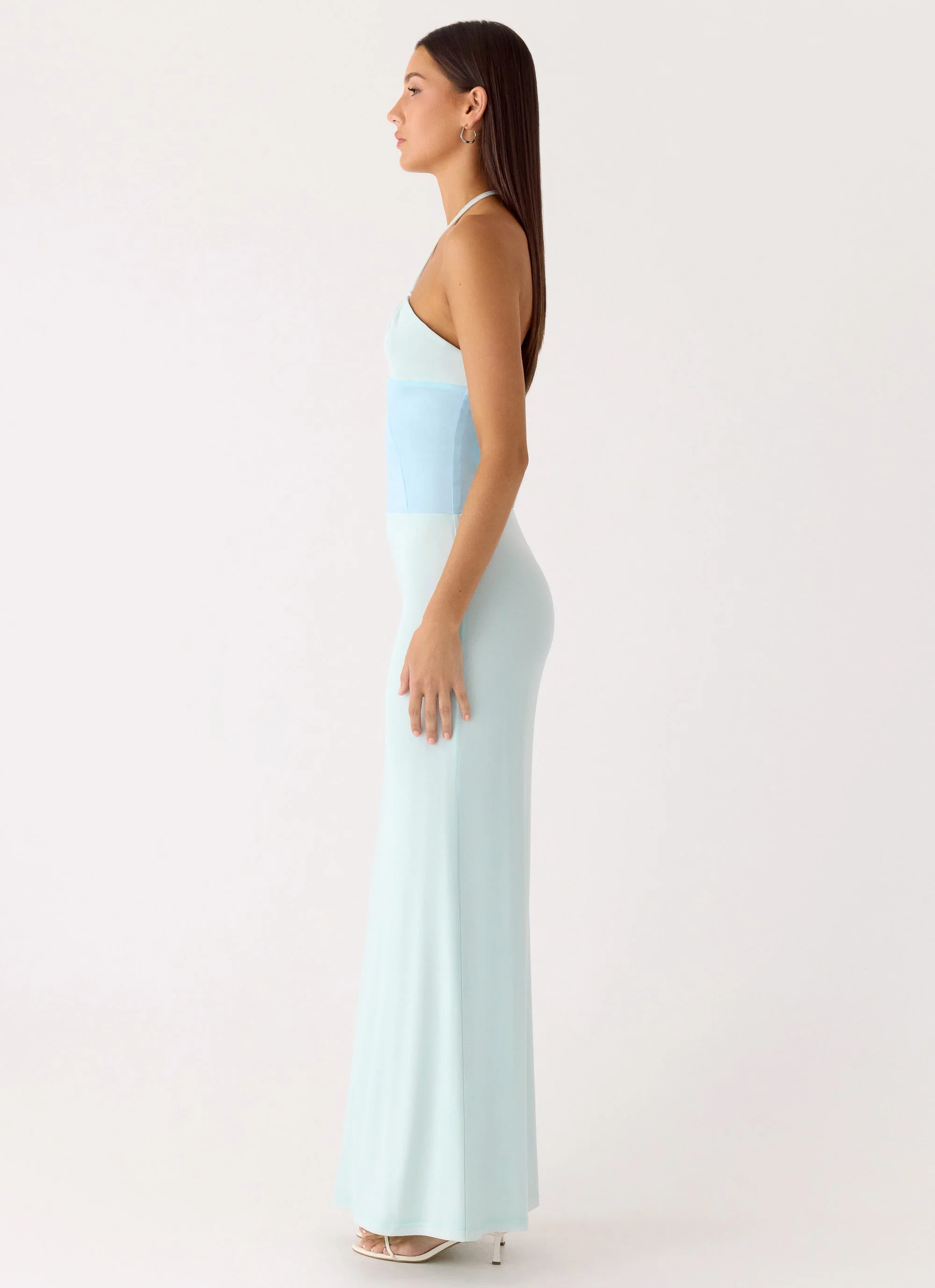 Romilly Mesh Maxi Dress - Teal - Image 3