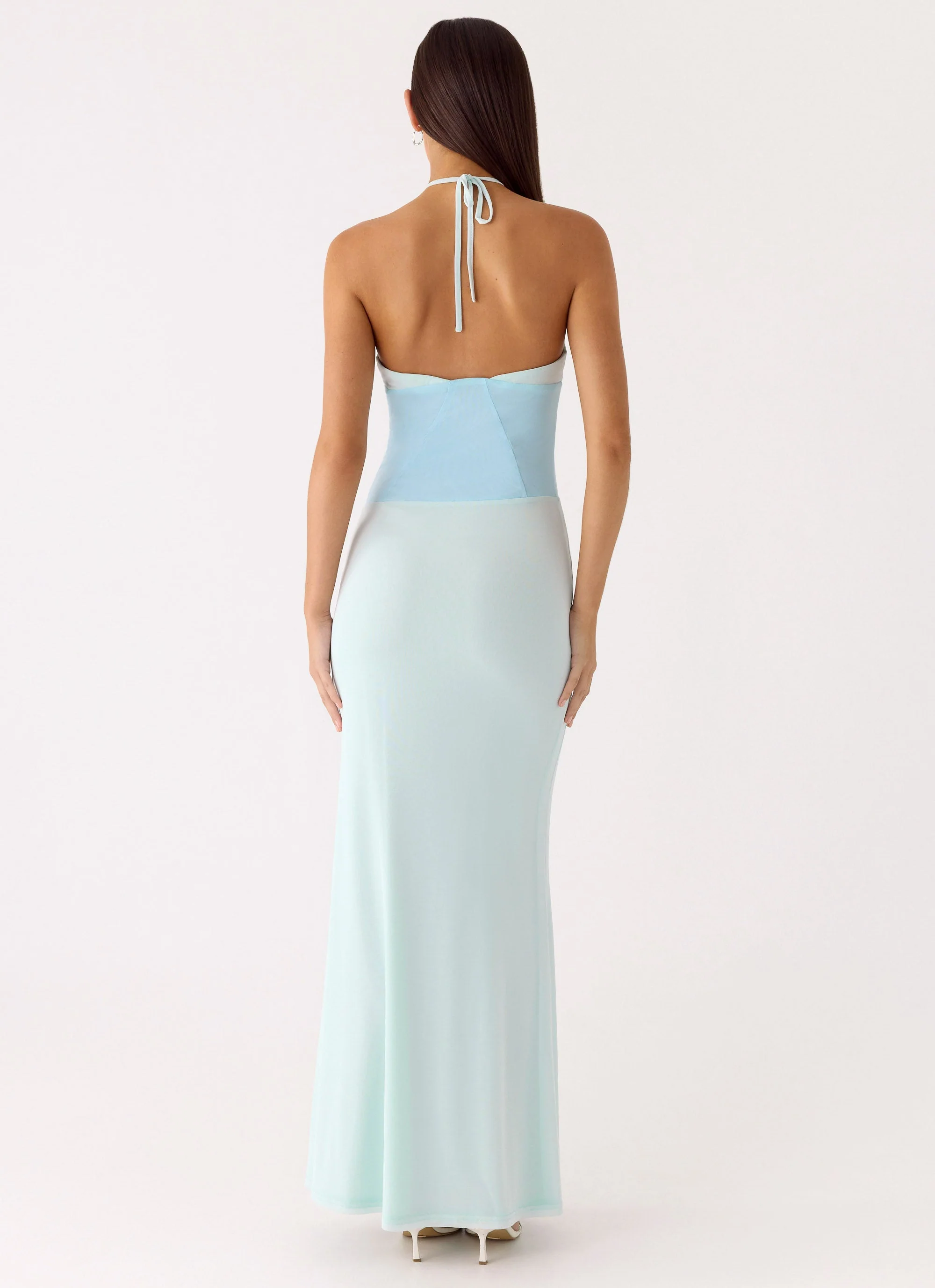Romilly Mesh Maxi Dress - Teal - Image 4