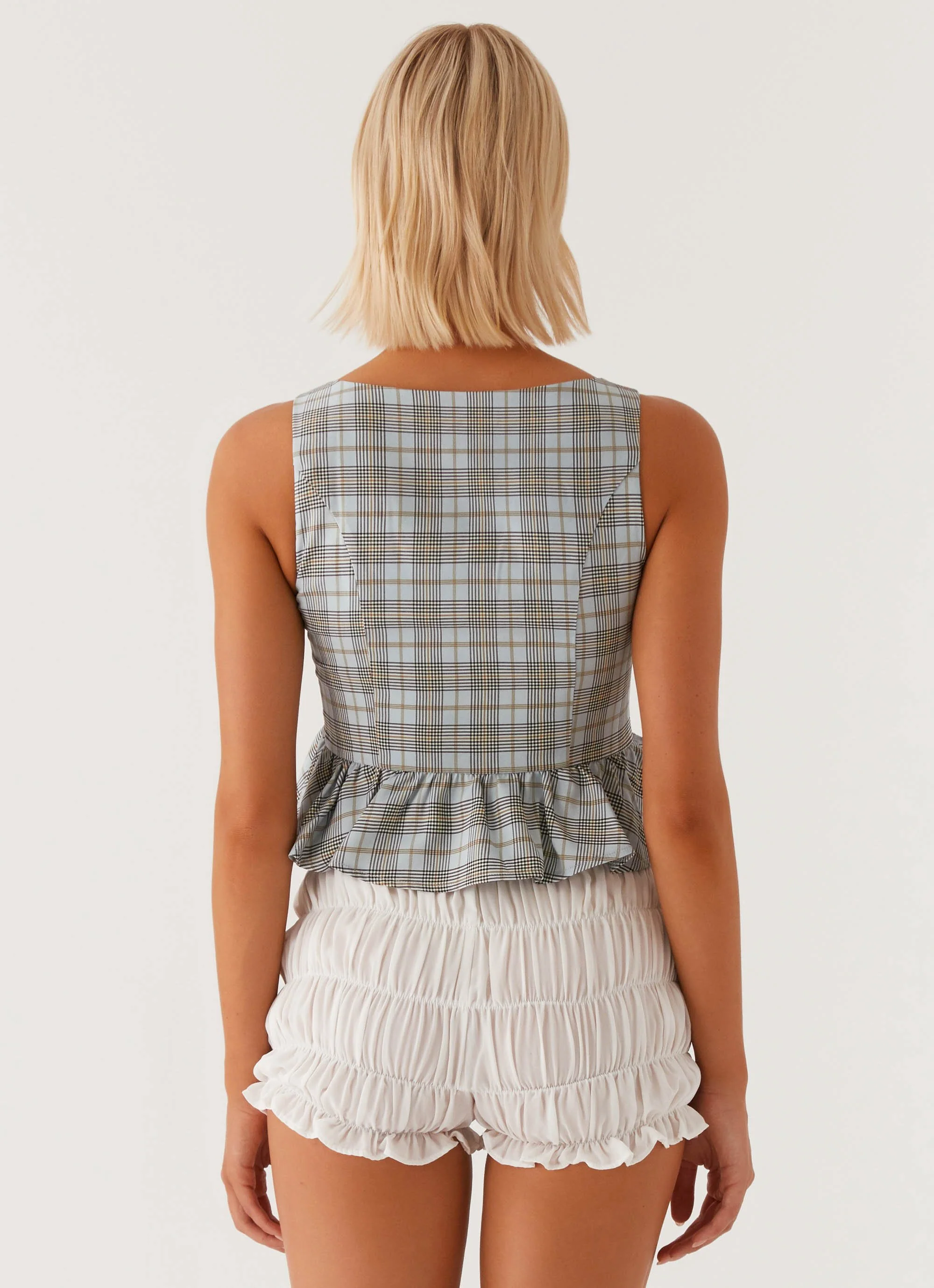 Romina Tie Top - Check - Image 4