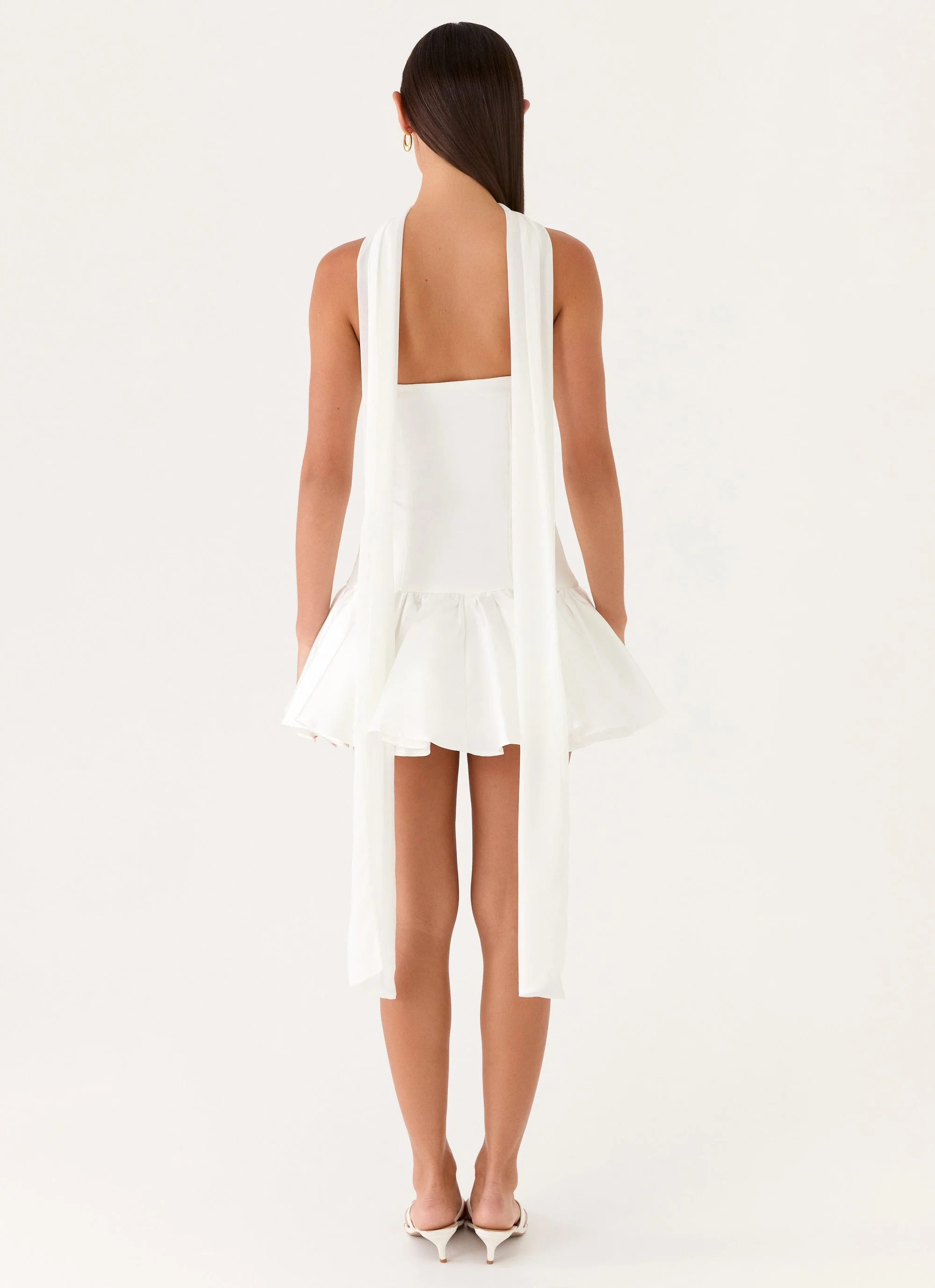 Ros Mini Dress - White - Image 4