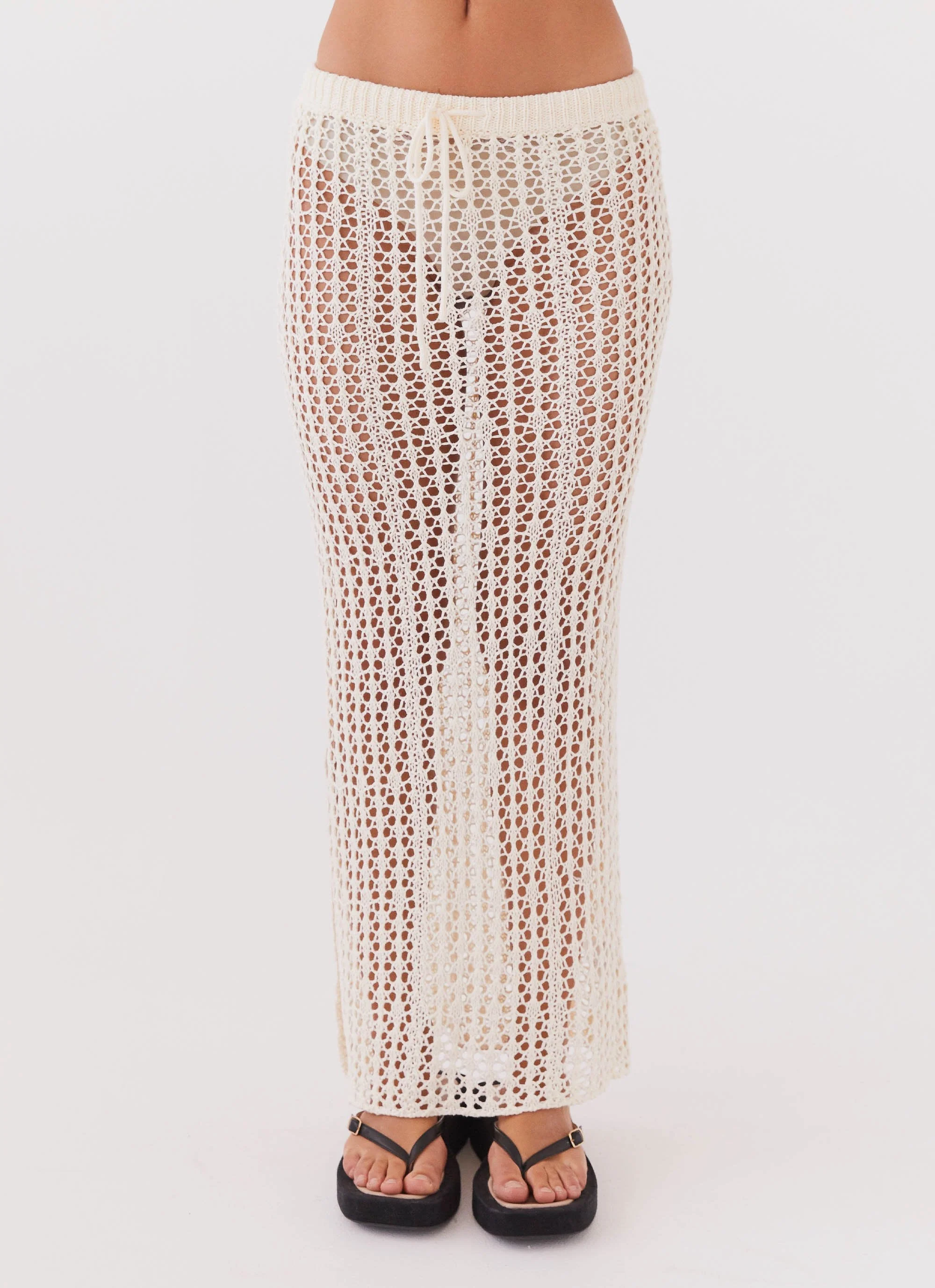 Rosalina Crochet Maxi Skirt - Natural - Image 2