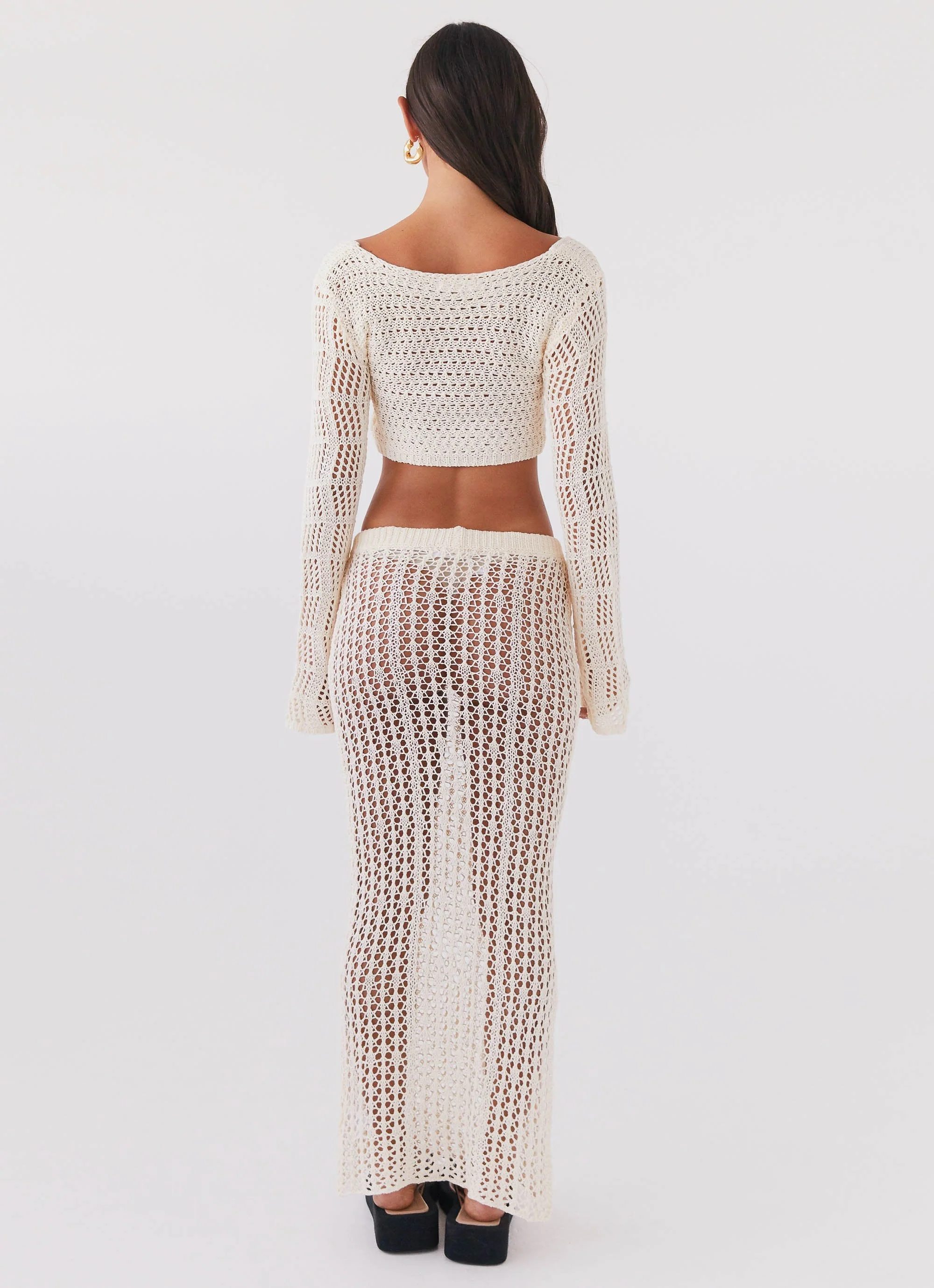 Rosalina Crochet Maxi Skirt - Natural - Image 4