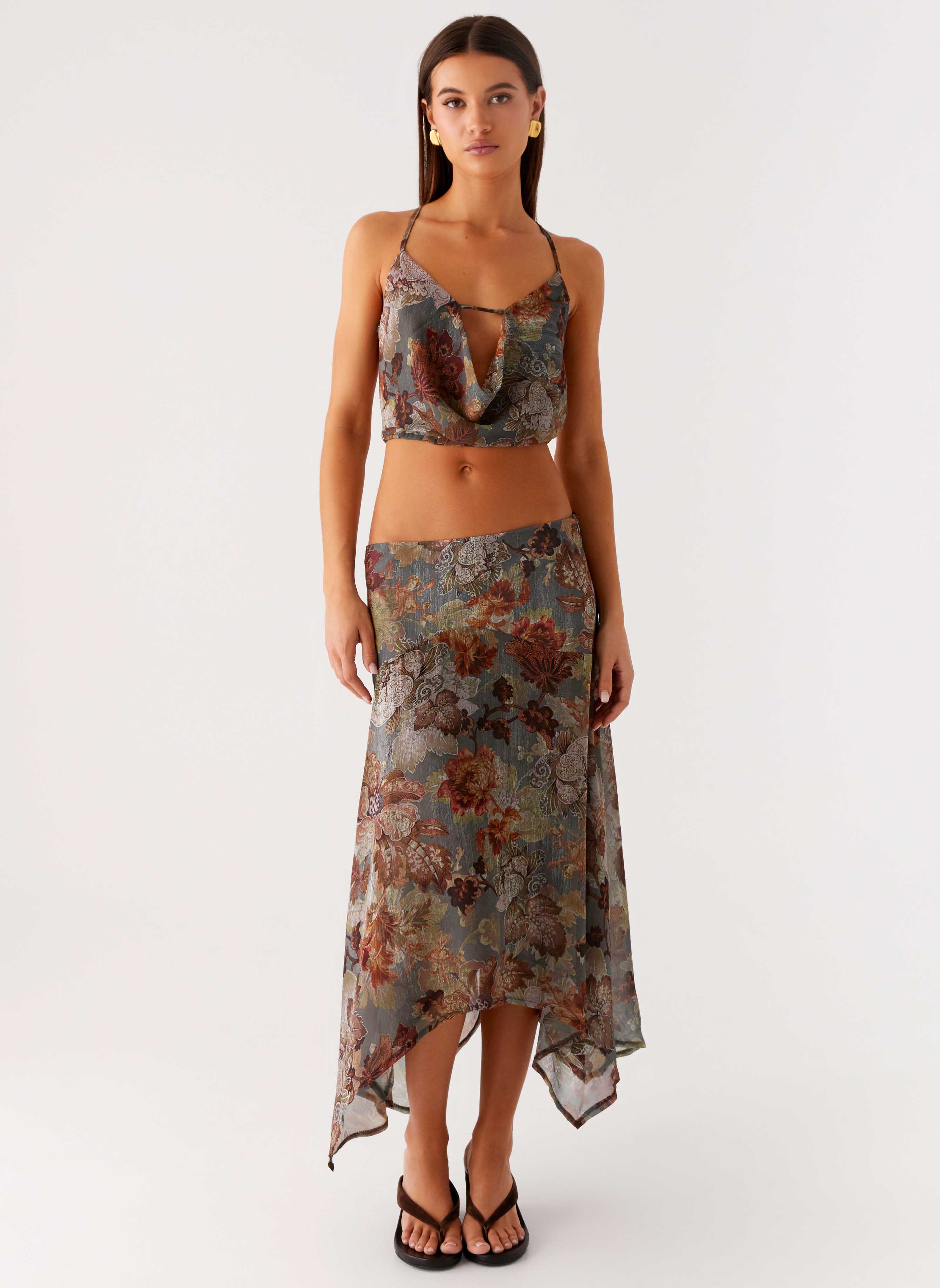 Rosewood Cowl Top - Vintage Blossom - Image 8