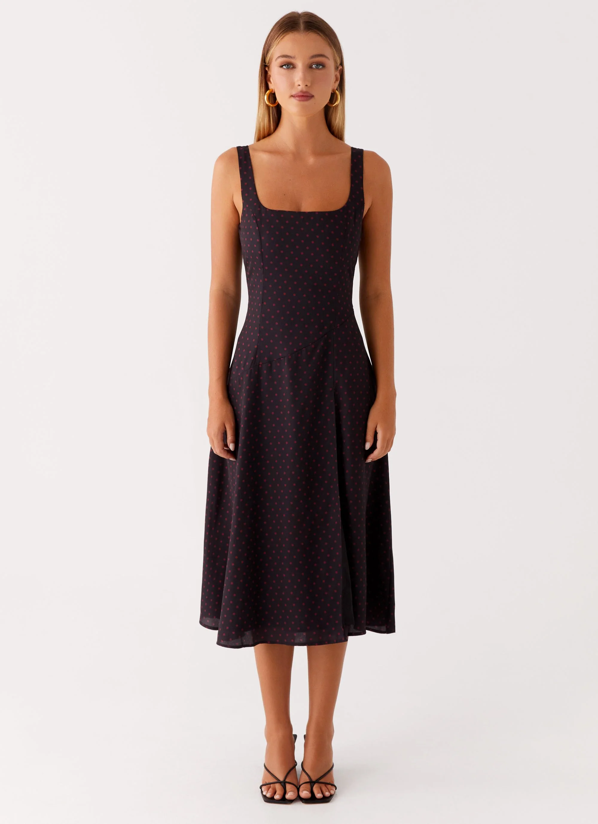 Rowyn Midi Dress - Black Polka Dot - Image 2