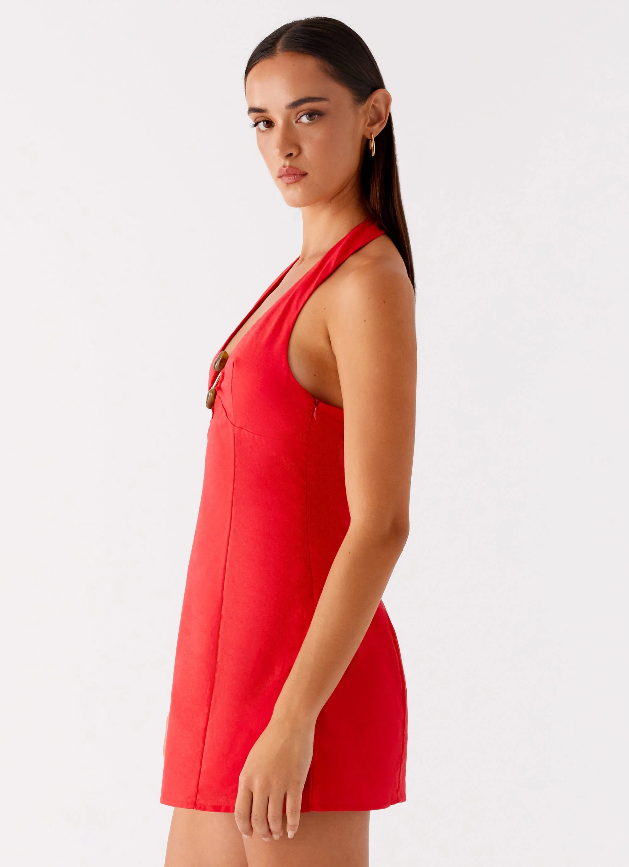 Roxe Mini Dress - Red - Image 3