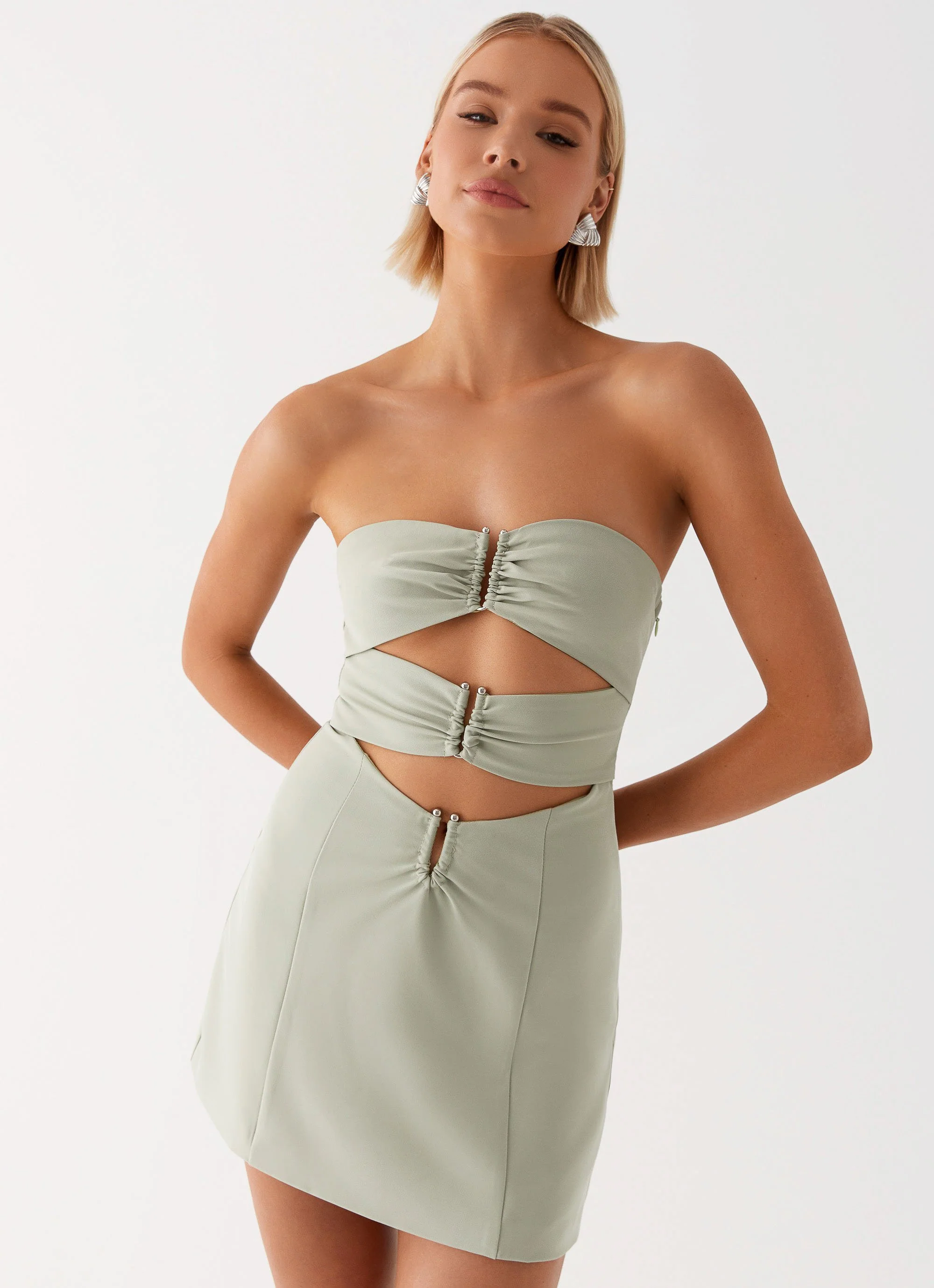 Roxie Mini Dress - Khaki - Image 5