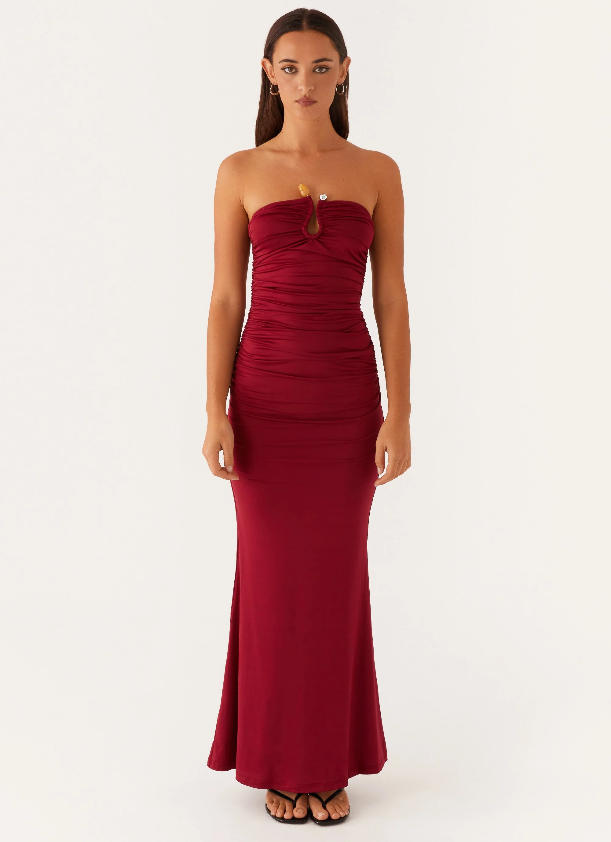 Rudy Maxi Dress - Maroon - Image 2