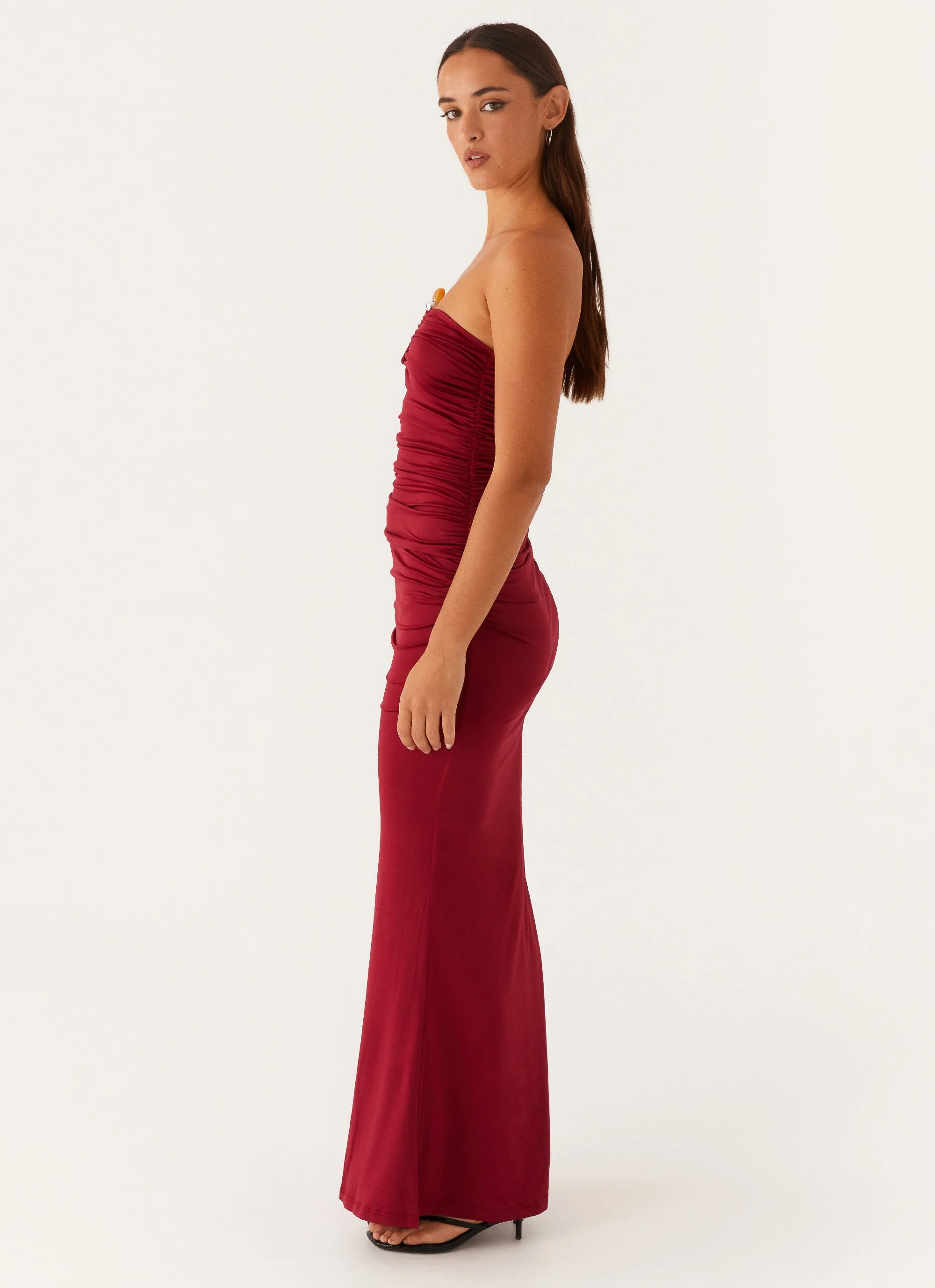 Rudy Maxi Dress - Maroon - Image 3