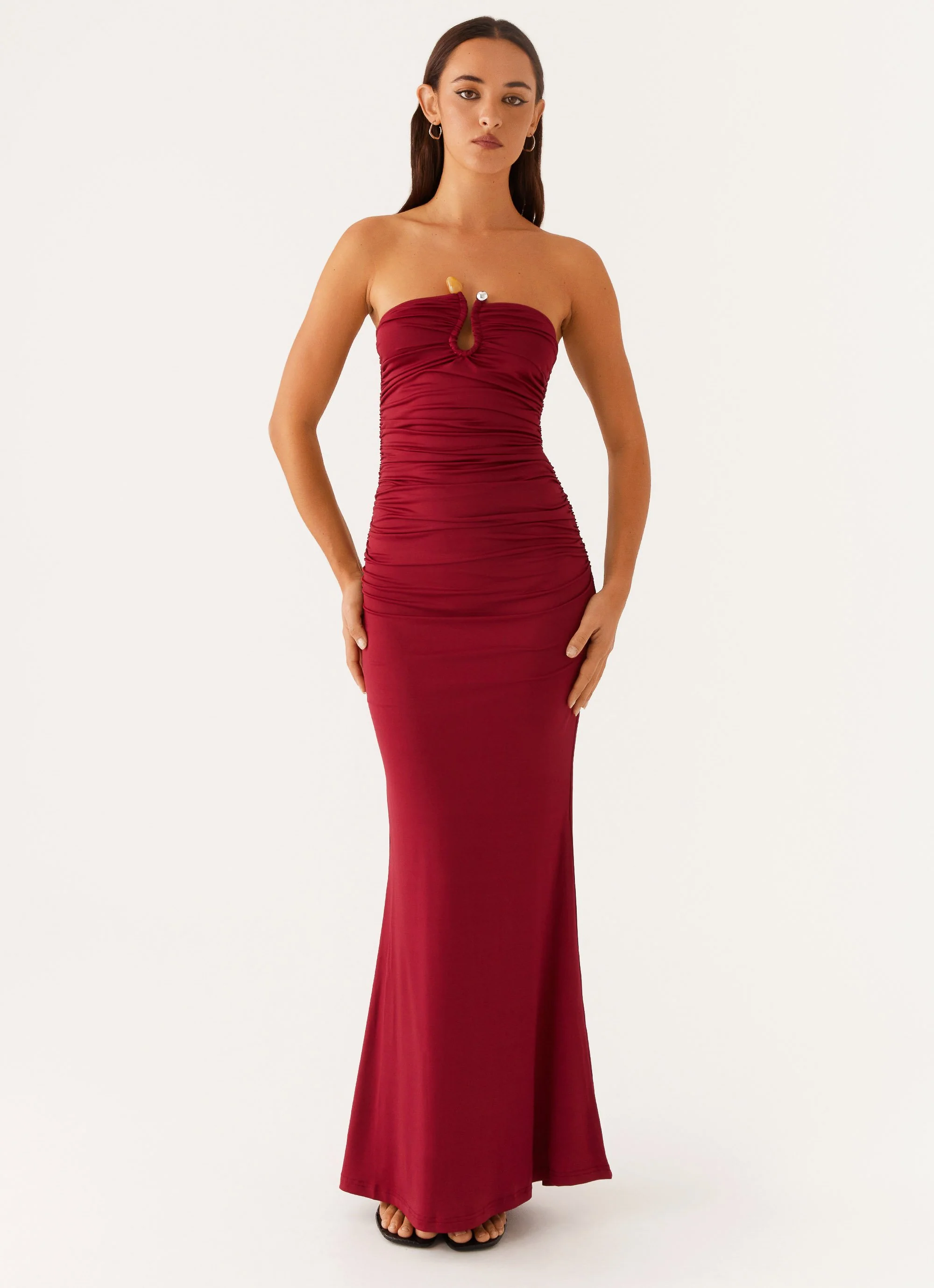 Rudy Maxi Dress - Maroon - Image 6