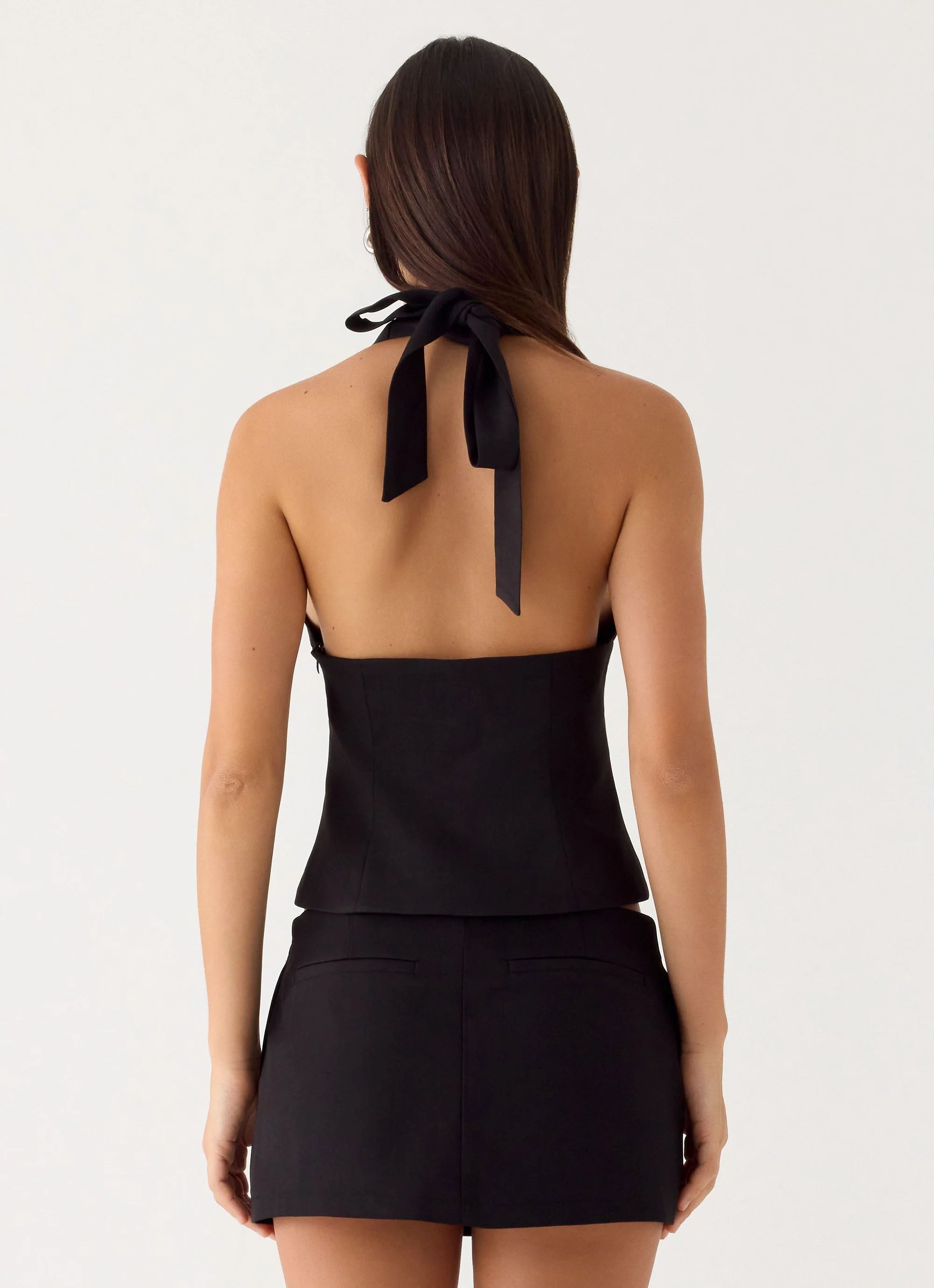 Rushing Around Halter Top - Black - Image 4