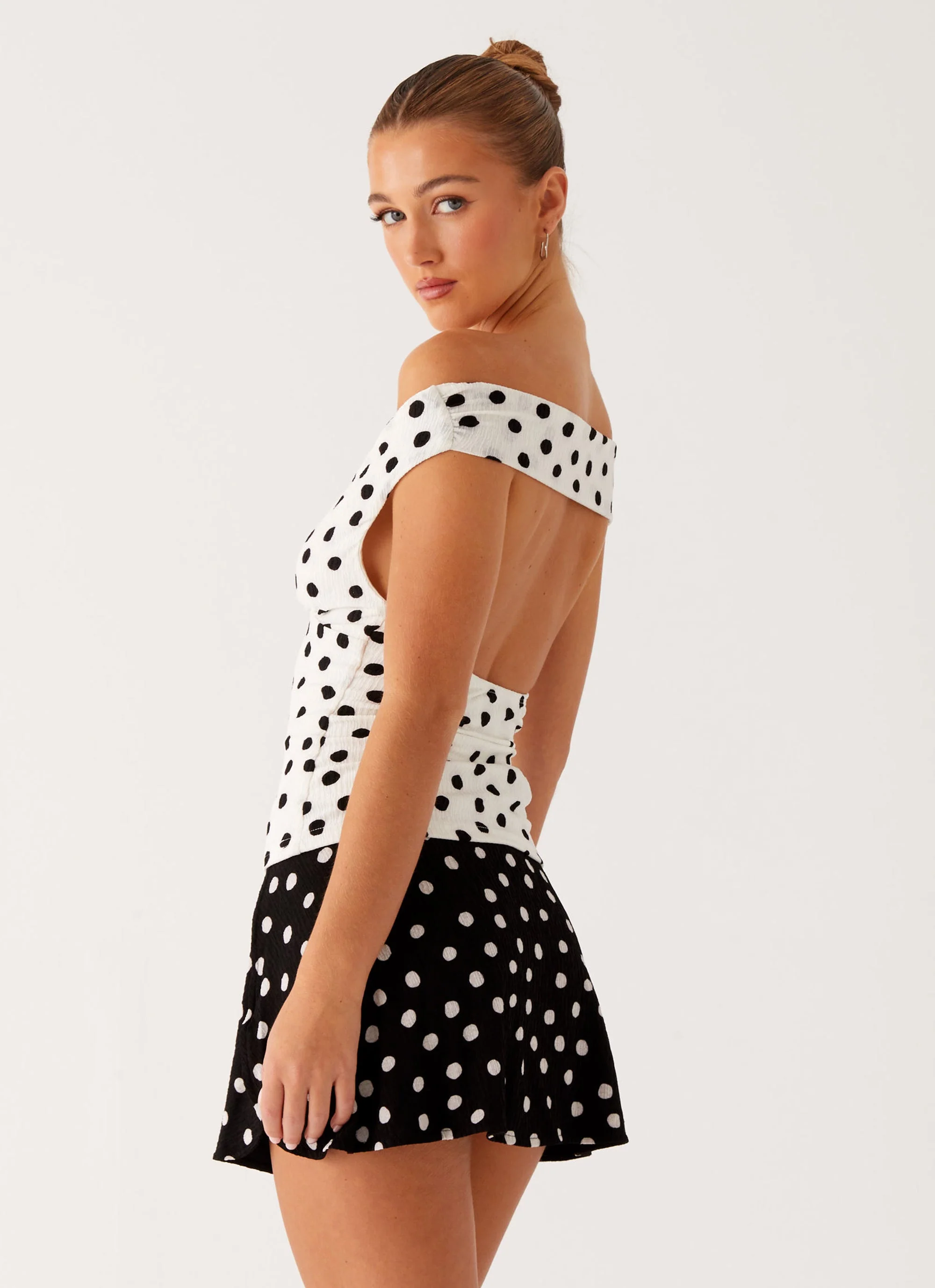 Rylie Top - White Polka Dot - Image 3