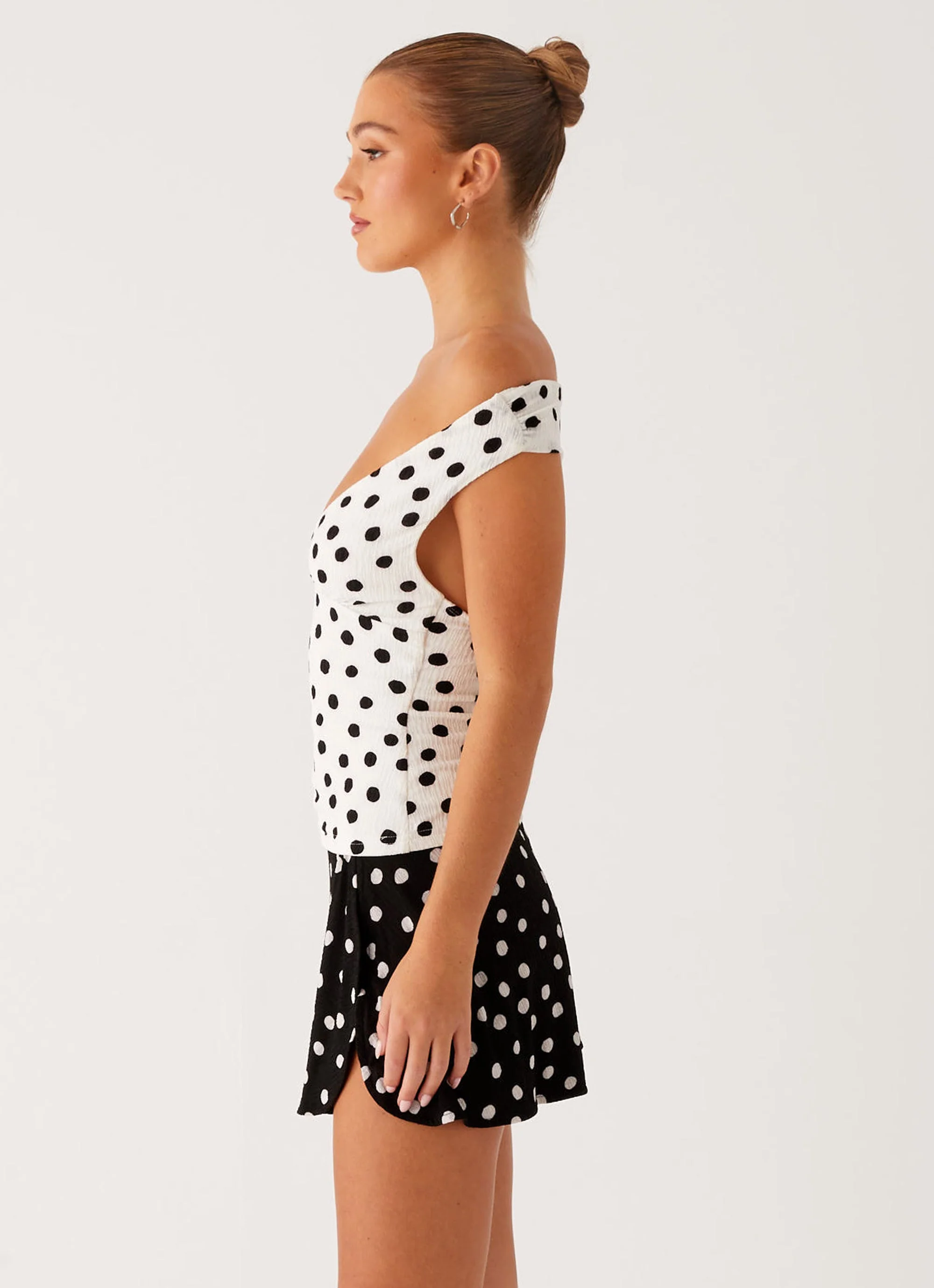 Rylie Top - White Polka Dot - Image 5