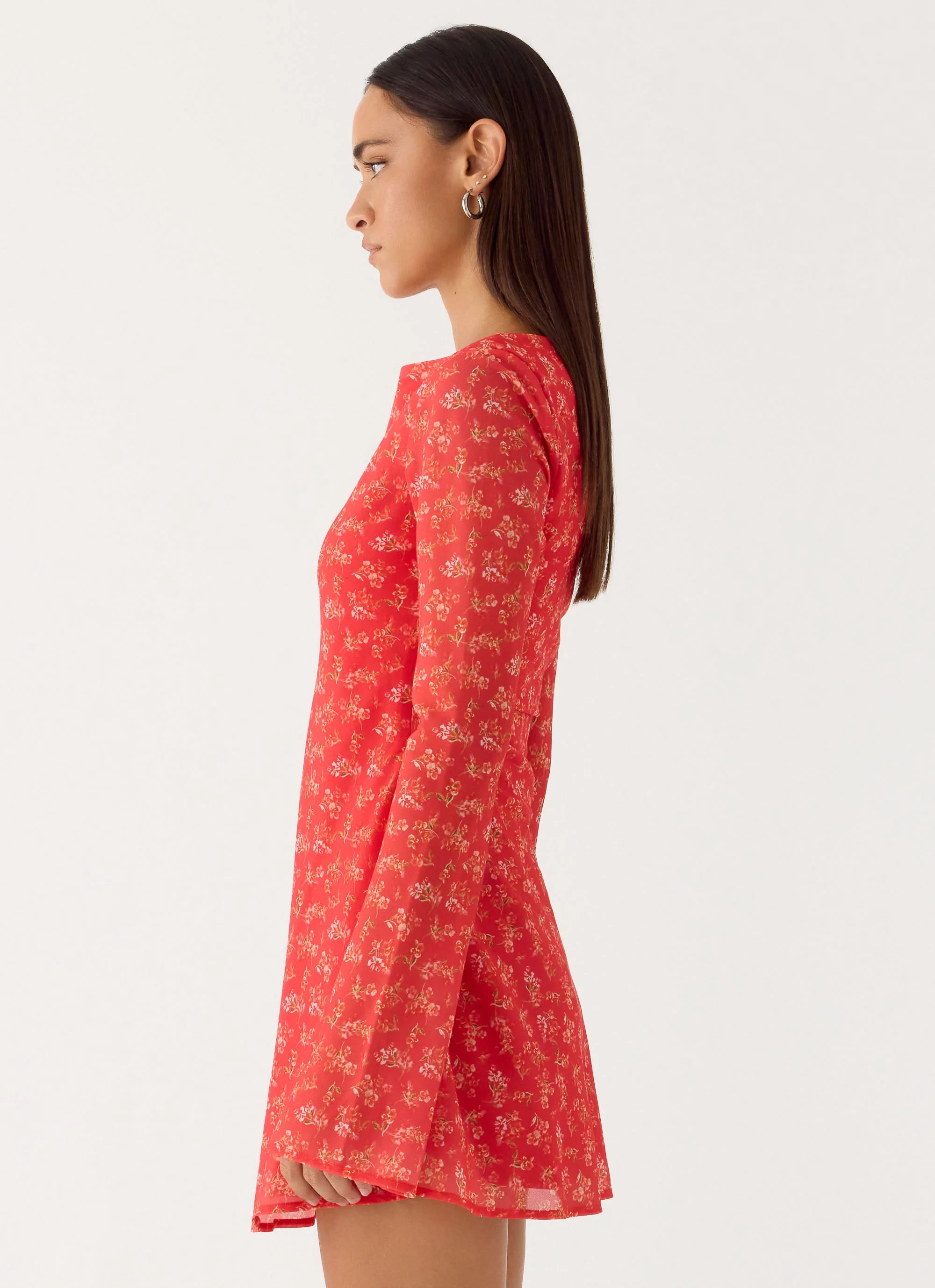 Sabella Mini Dress - Magenta Red Rose - Image 2