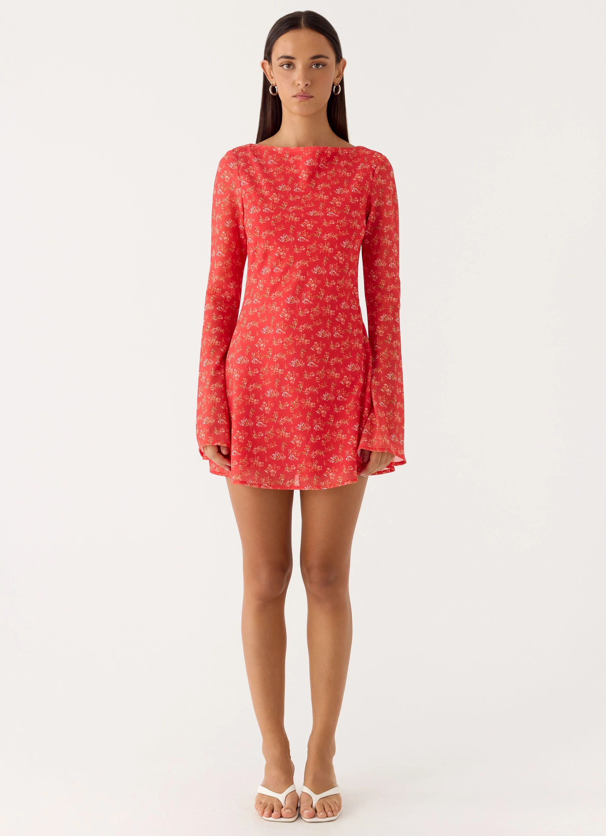 Sabella Mini Dress - Magenta Red Rose - Image 4