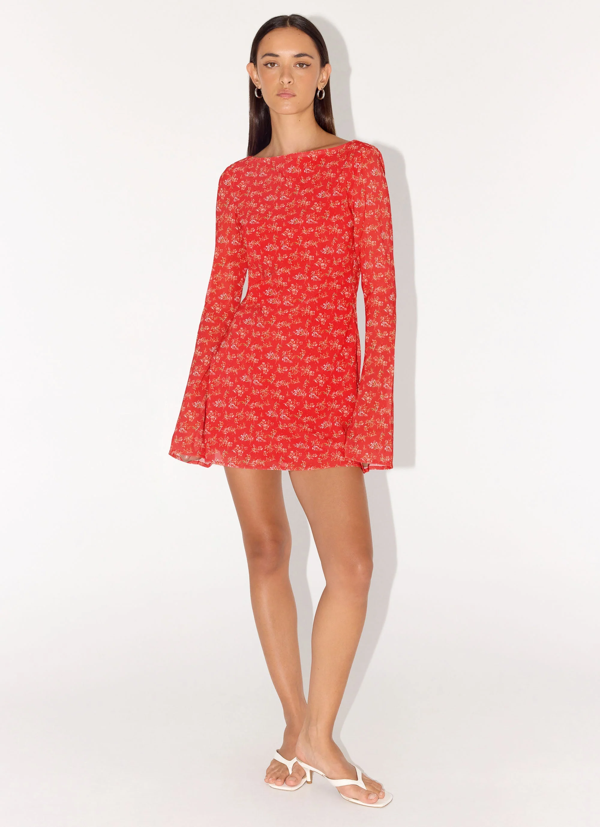 Sabella Mini Dress - Magenta Red Rose - Image 5