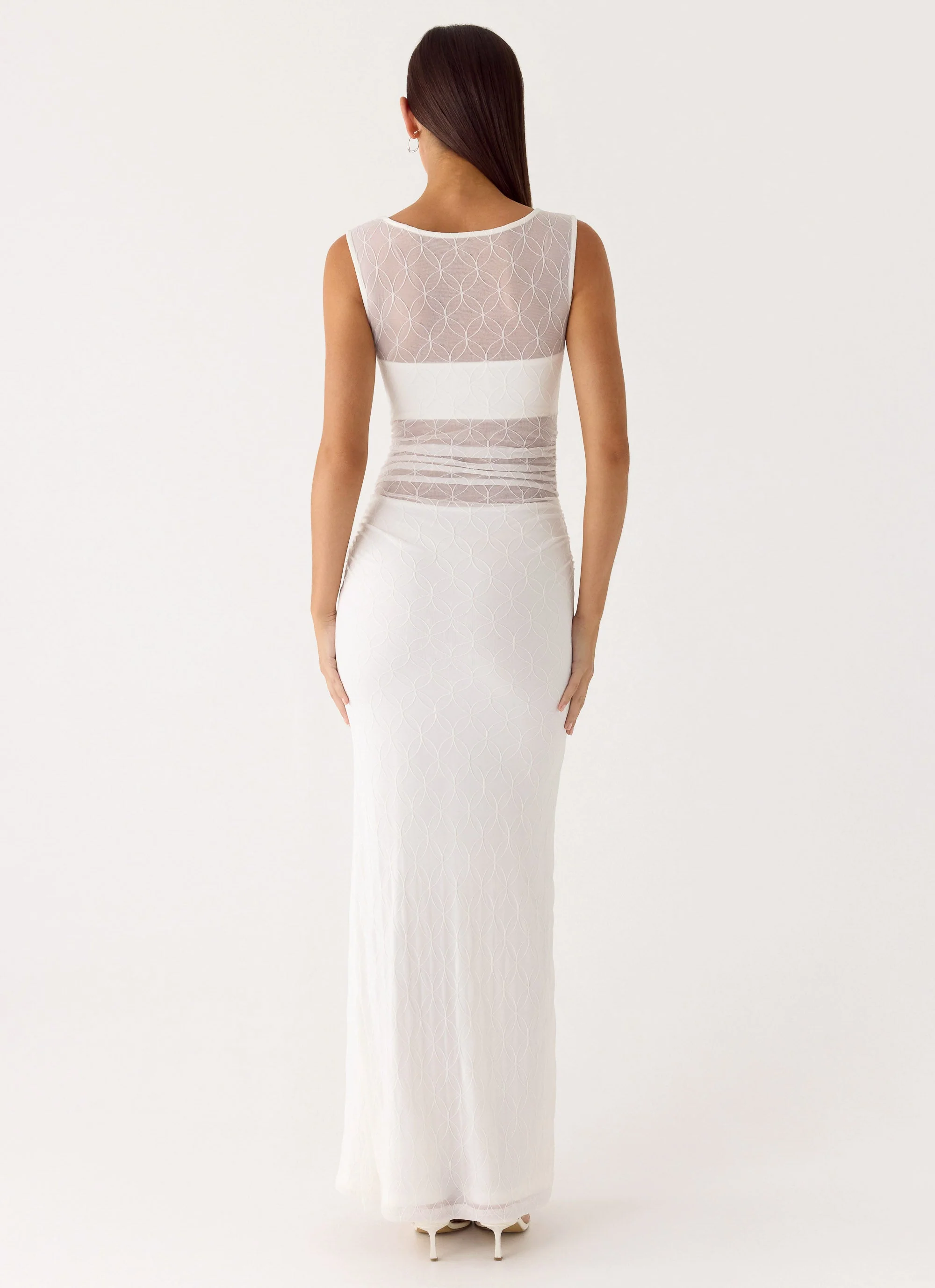 Sabre Maxi Dress - White - Image 3