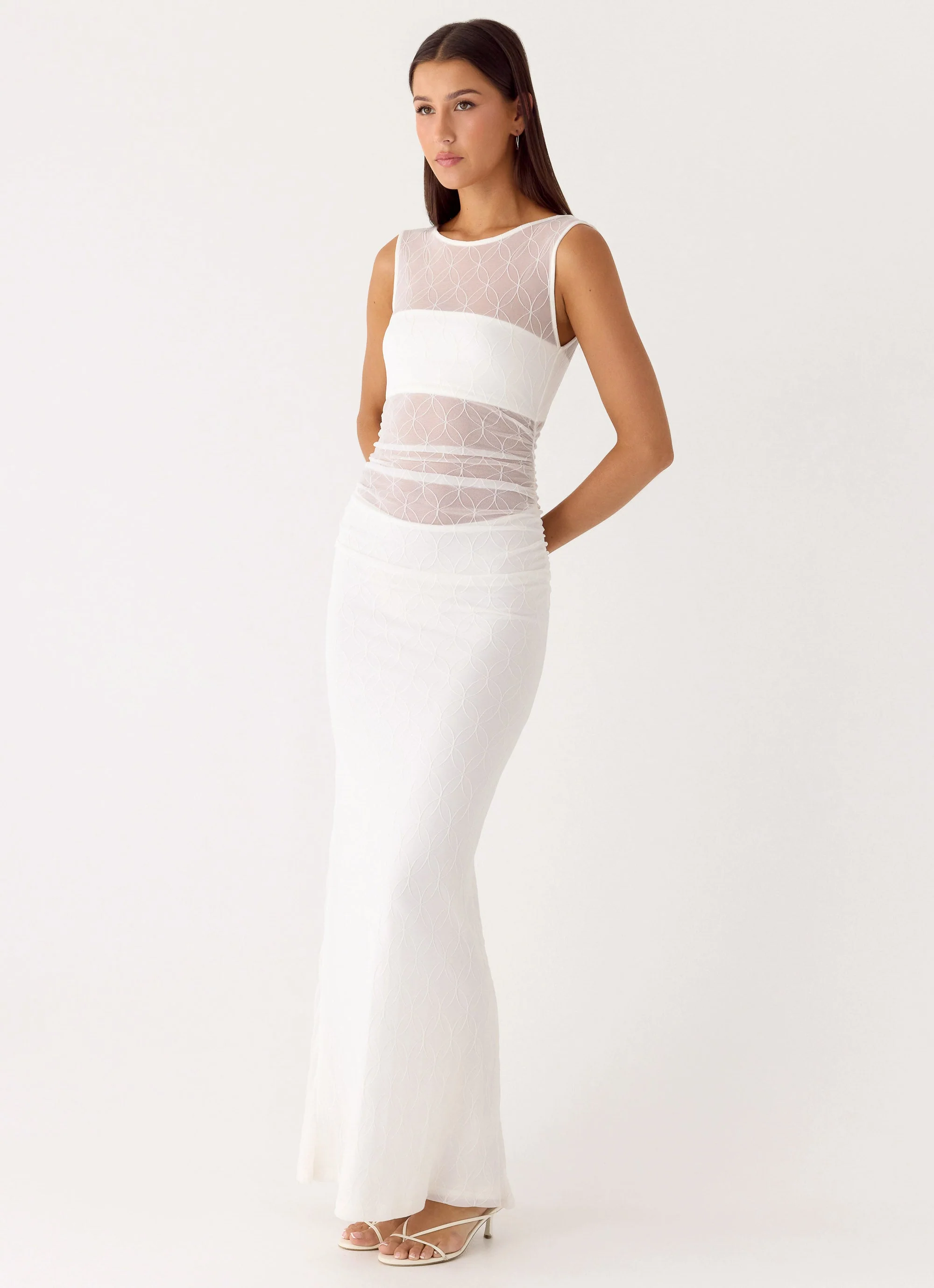 Sabre Maxi Dress - White - Image 4