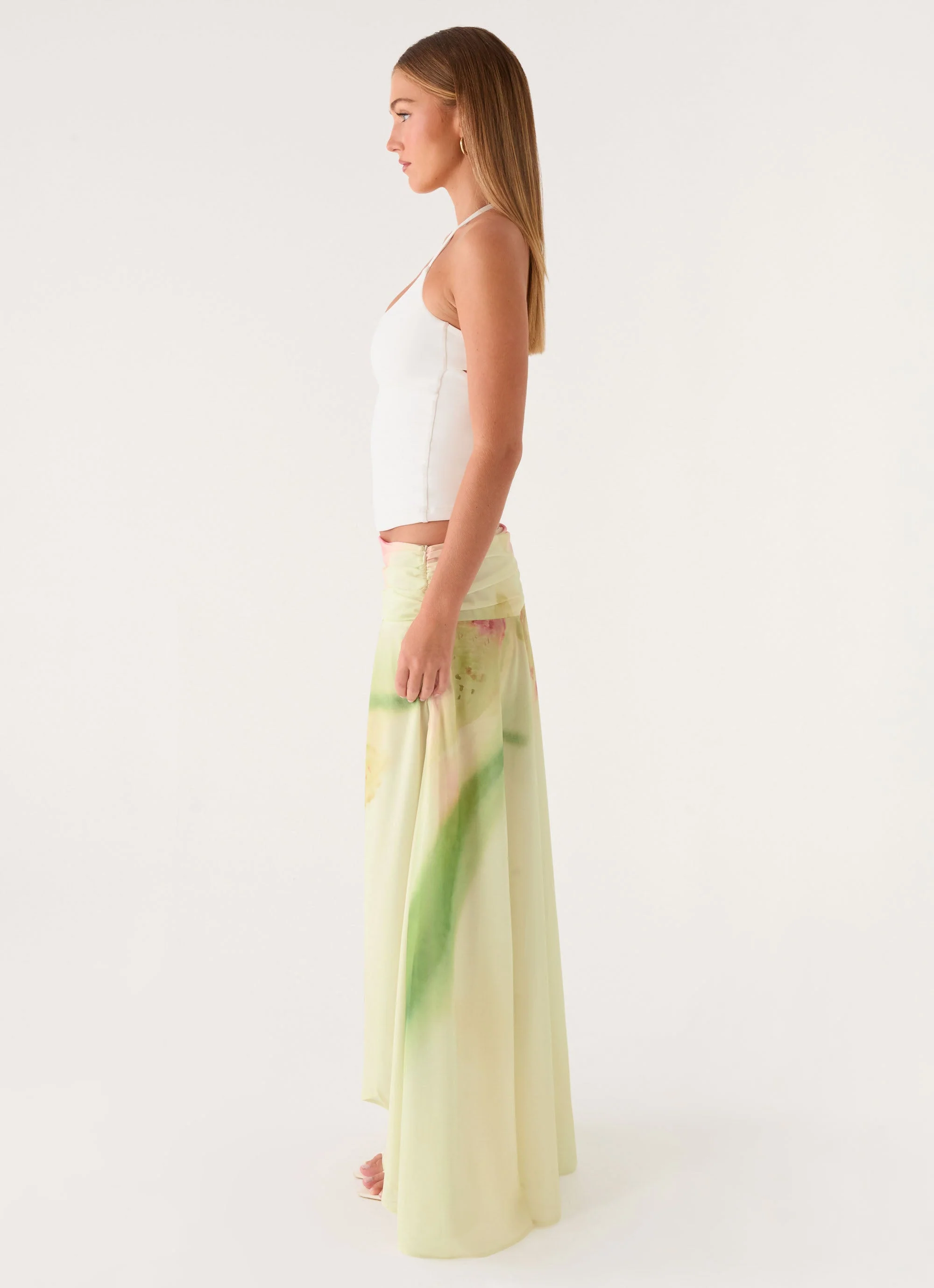 Sadona Asymmetric Maxi Skirt - Soft Lily - Image 4