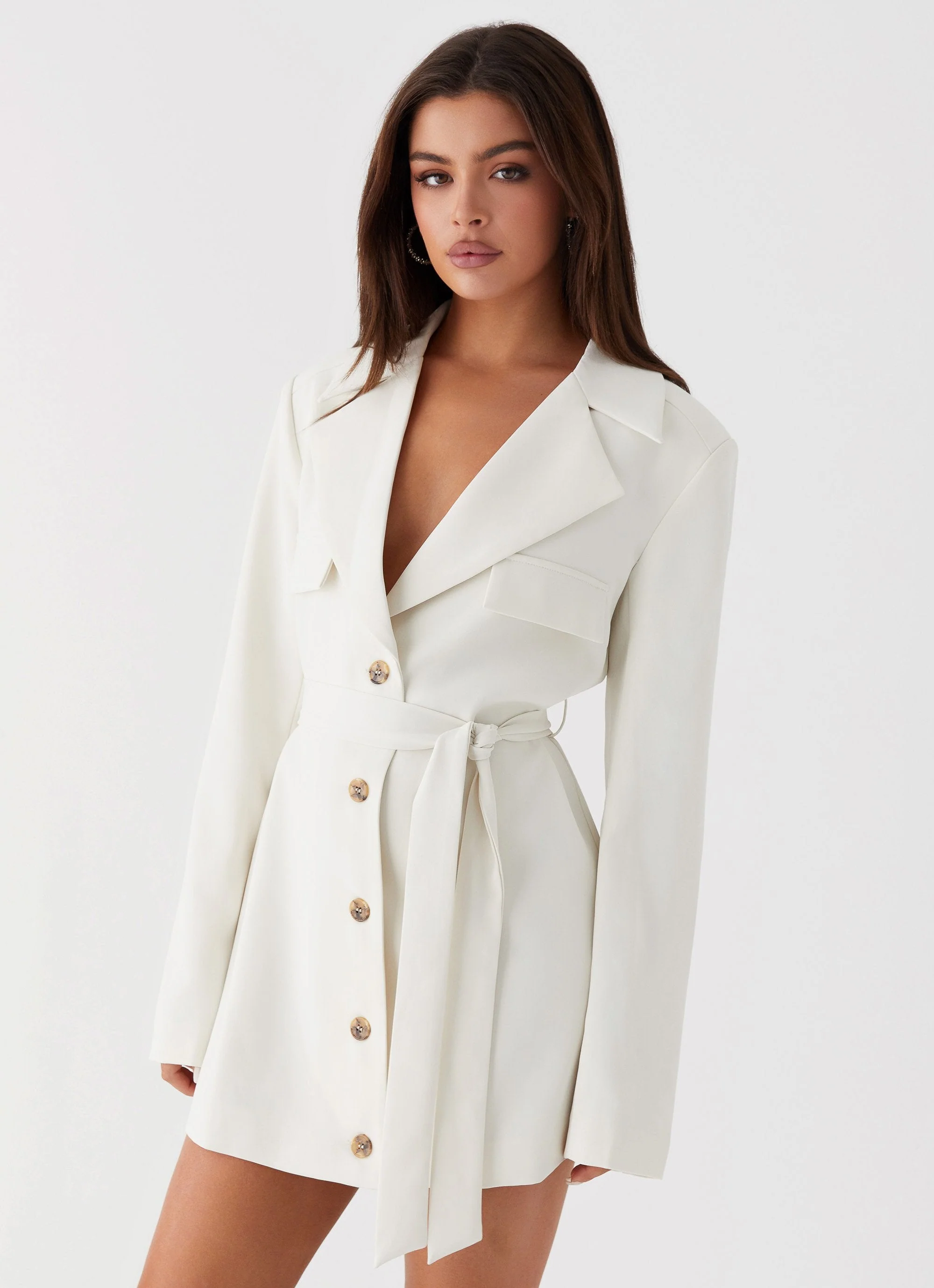 Safia Blazer Mini Dress - White - Image 6