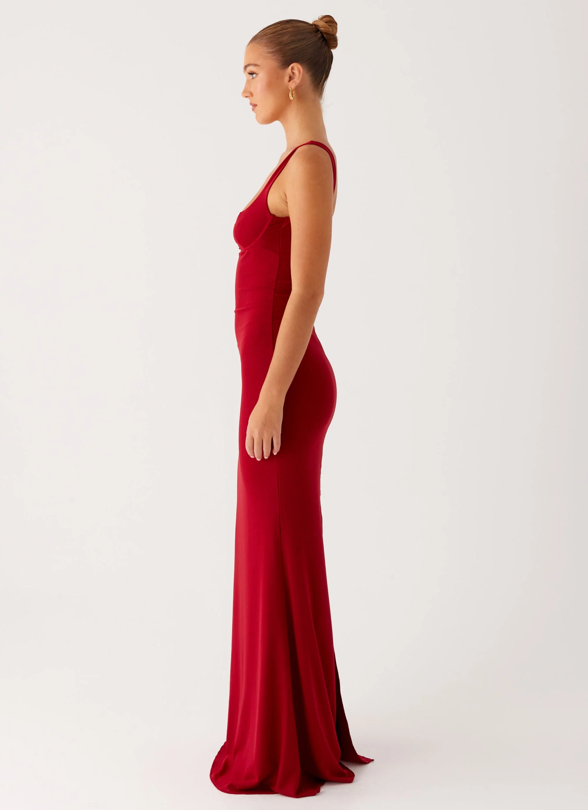Safiya Maxi Dress - Maroon - Image 2