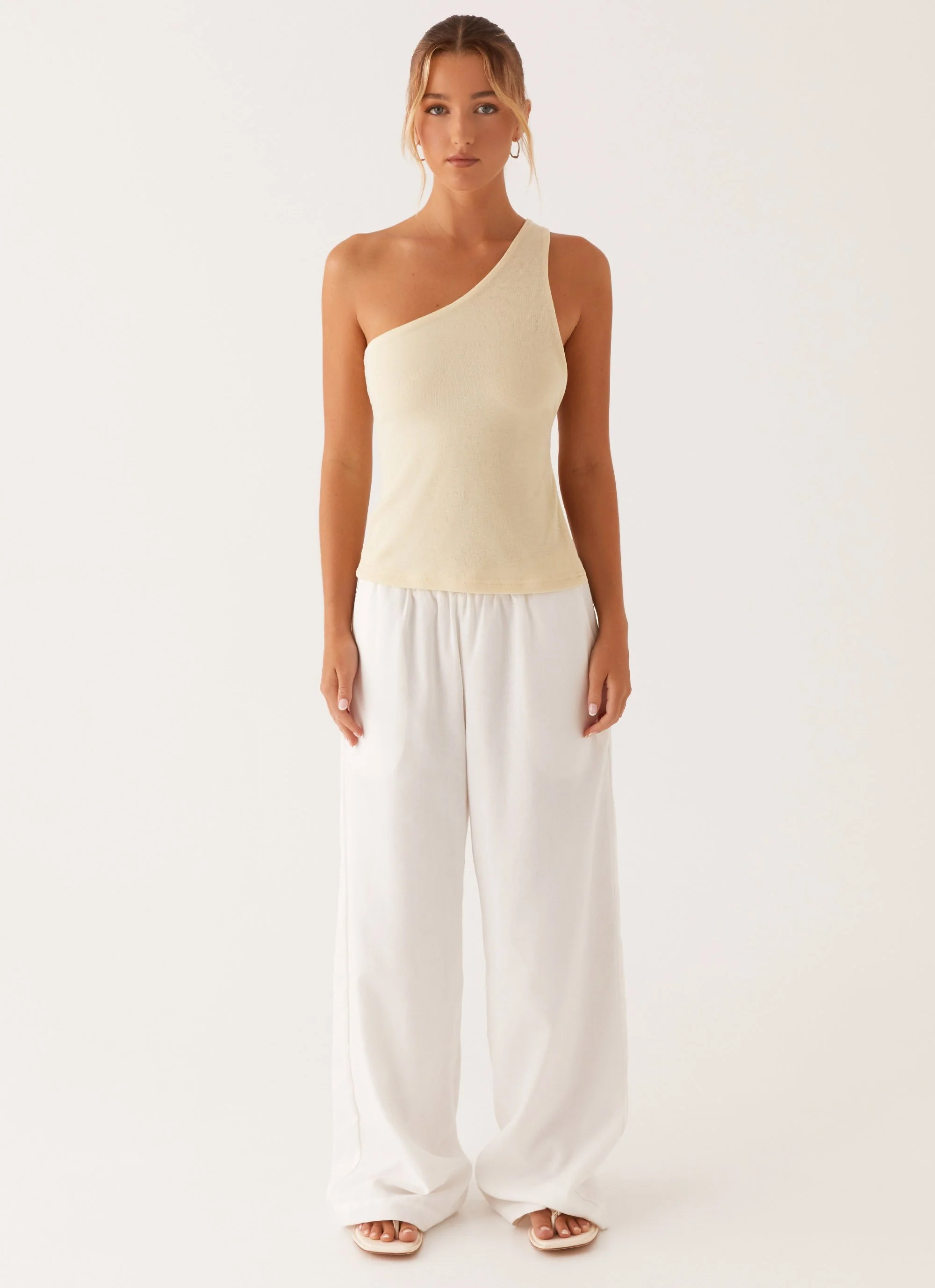 Safiya One Shoulder Top - Yellow - Image 2