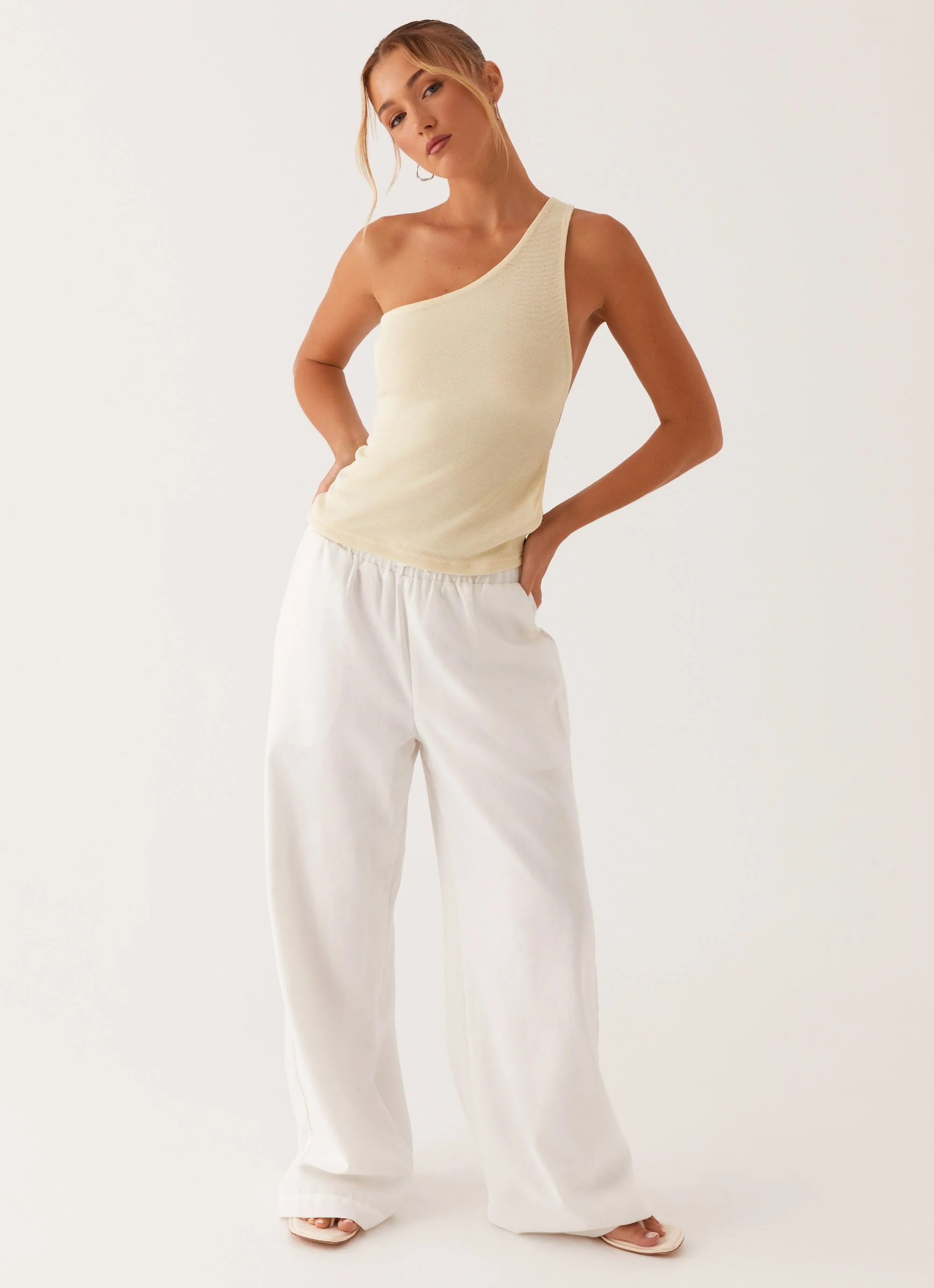 Safiya One Shoulder Top - Yellow - Image 5
