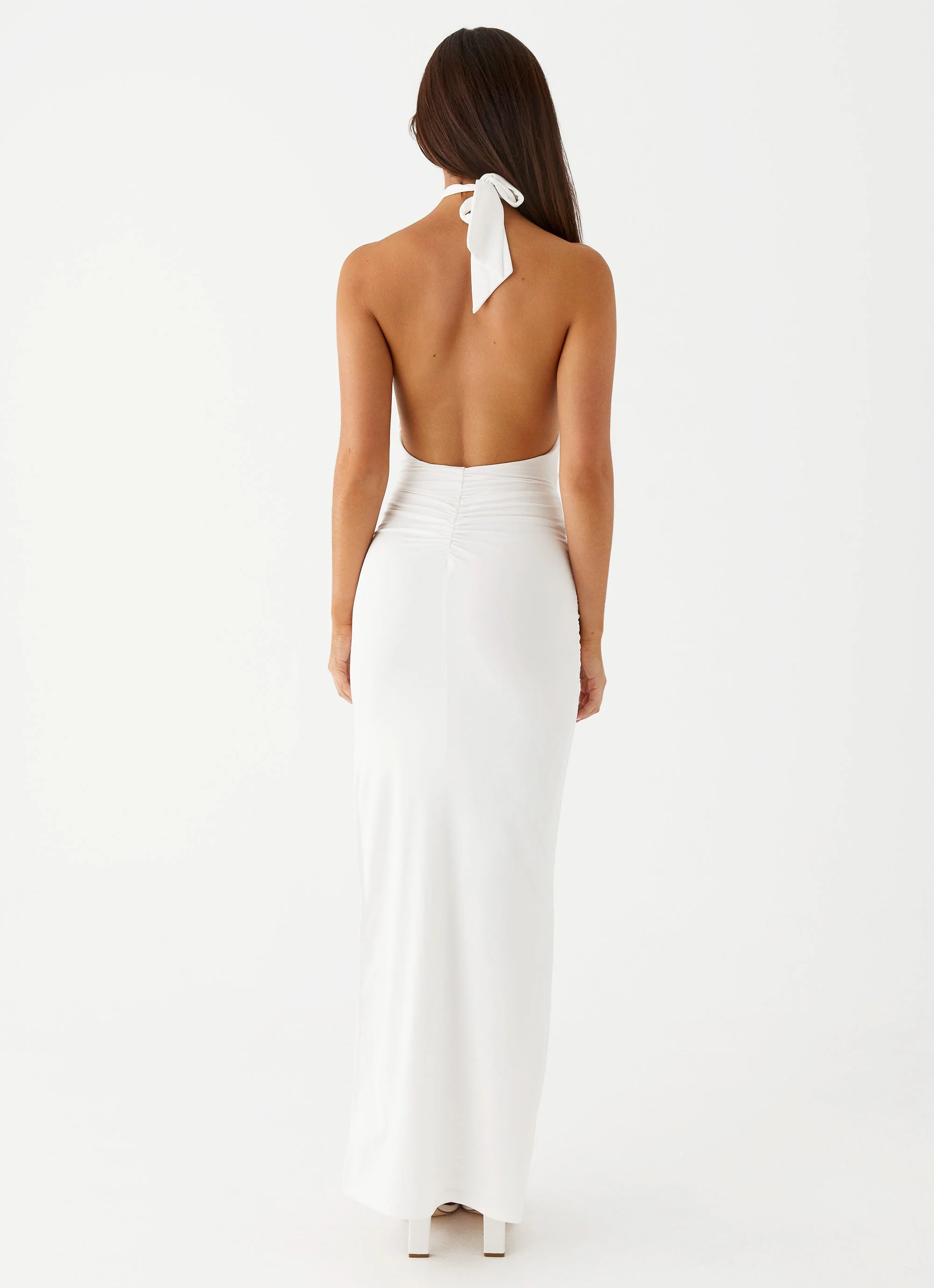 Samara Halterneck Maxi Dress - White - Image 5