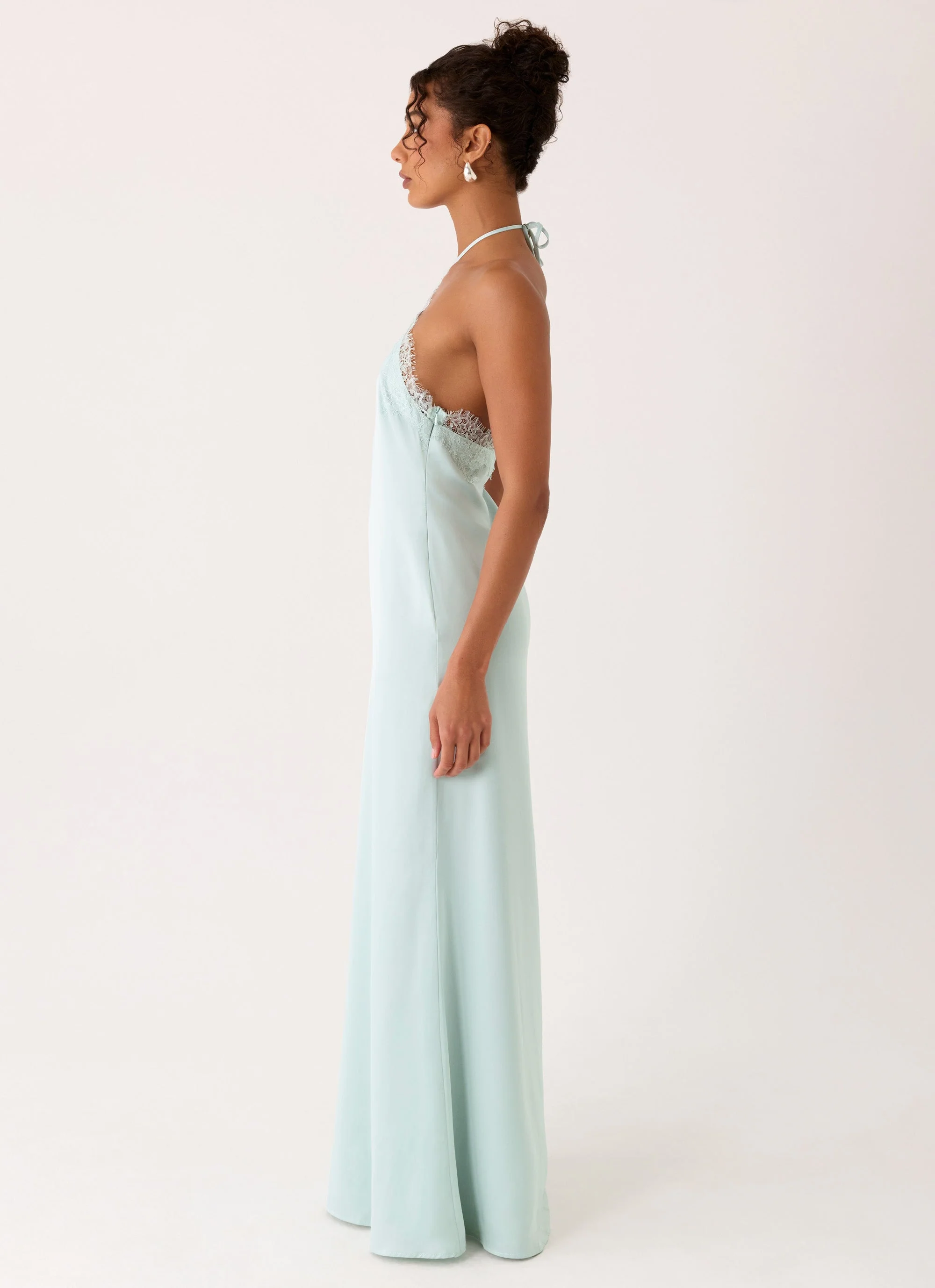 Samaria Halter Maxi Dress - Aqua - Image 2