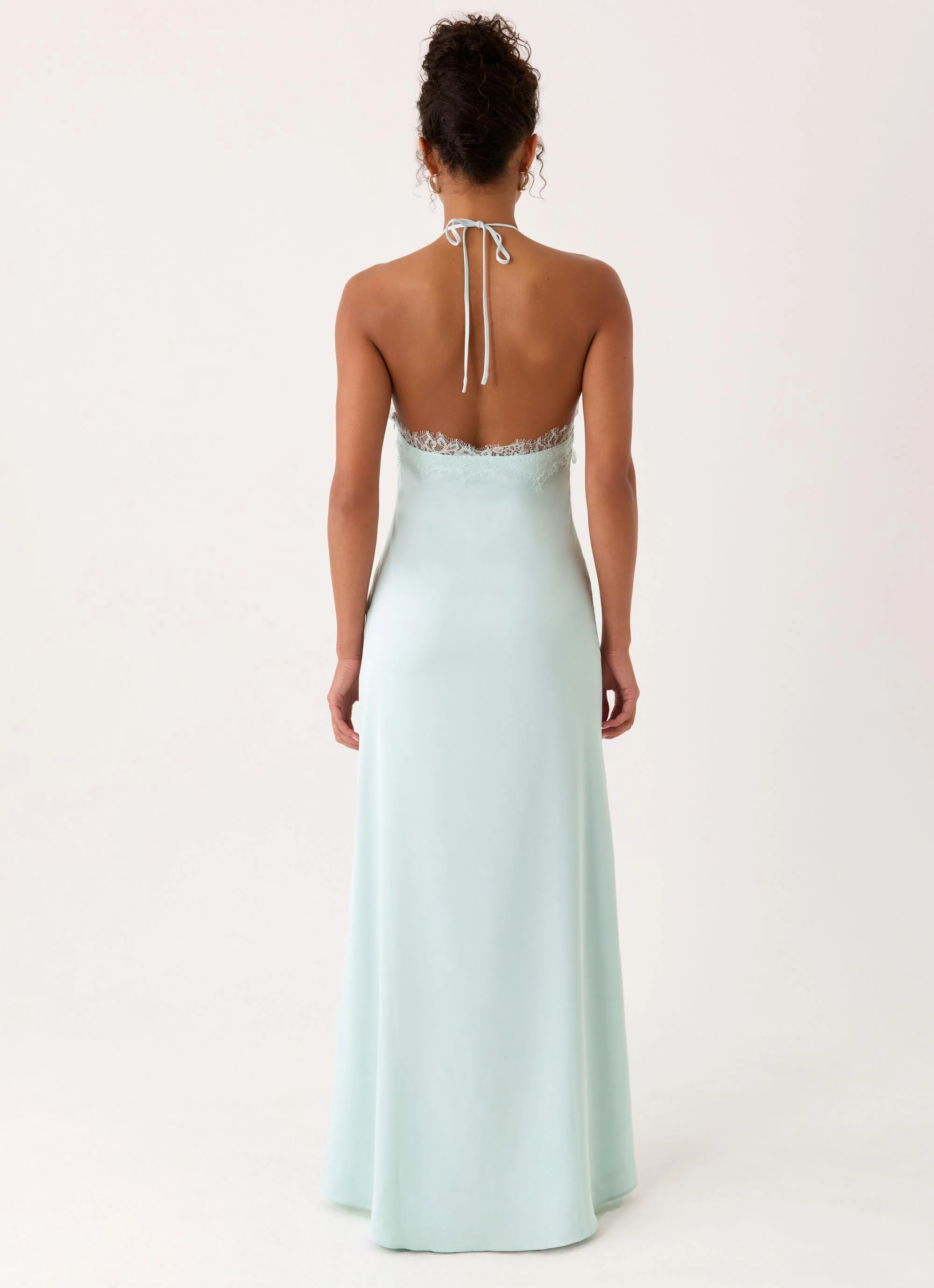 Samaria Halter Maxi Dress - Aqua - Image 3