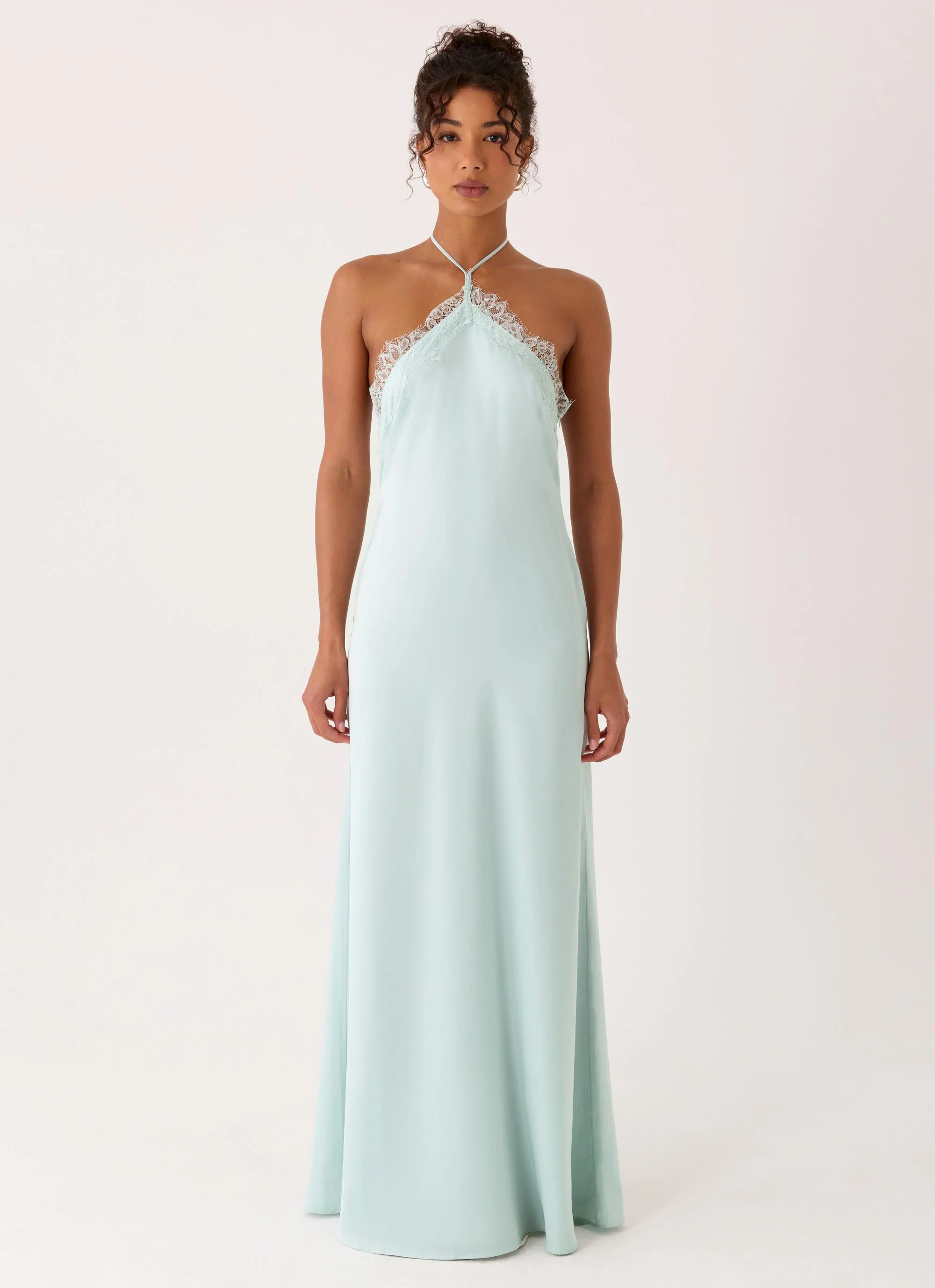 Samaria Halter Maxi Dress - Aqua - Image 4