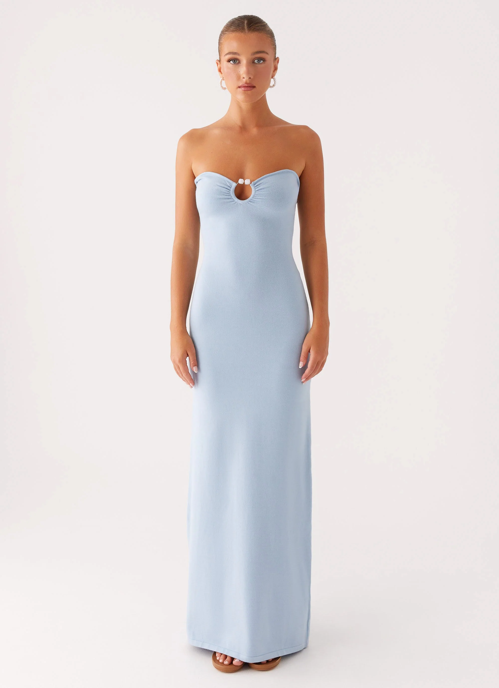 Samson Knit Maxi Dress - Blue - Image 2