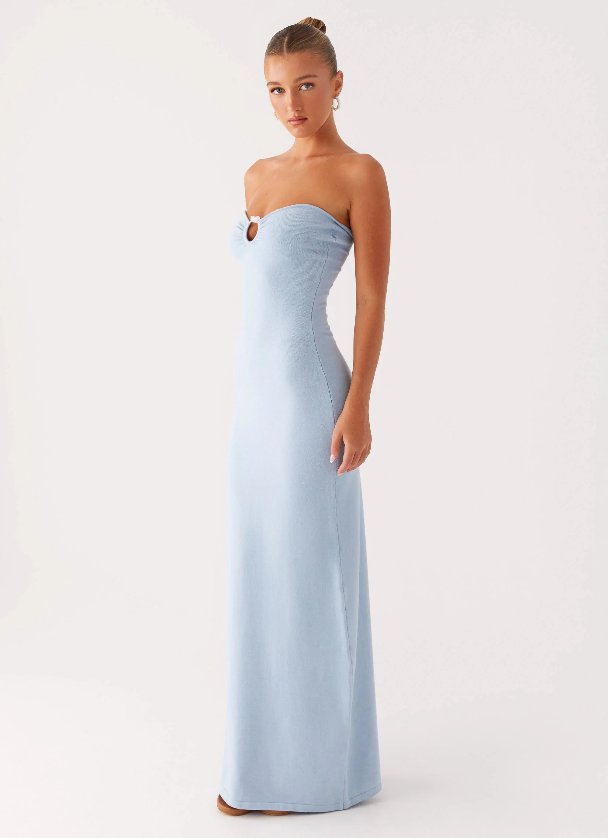 Samson Knit Maxi Dress - Blue - Image 3