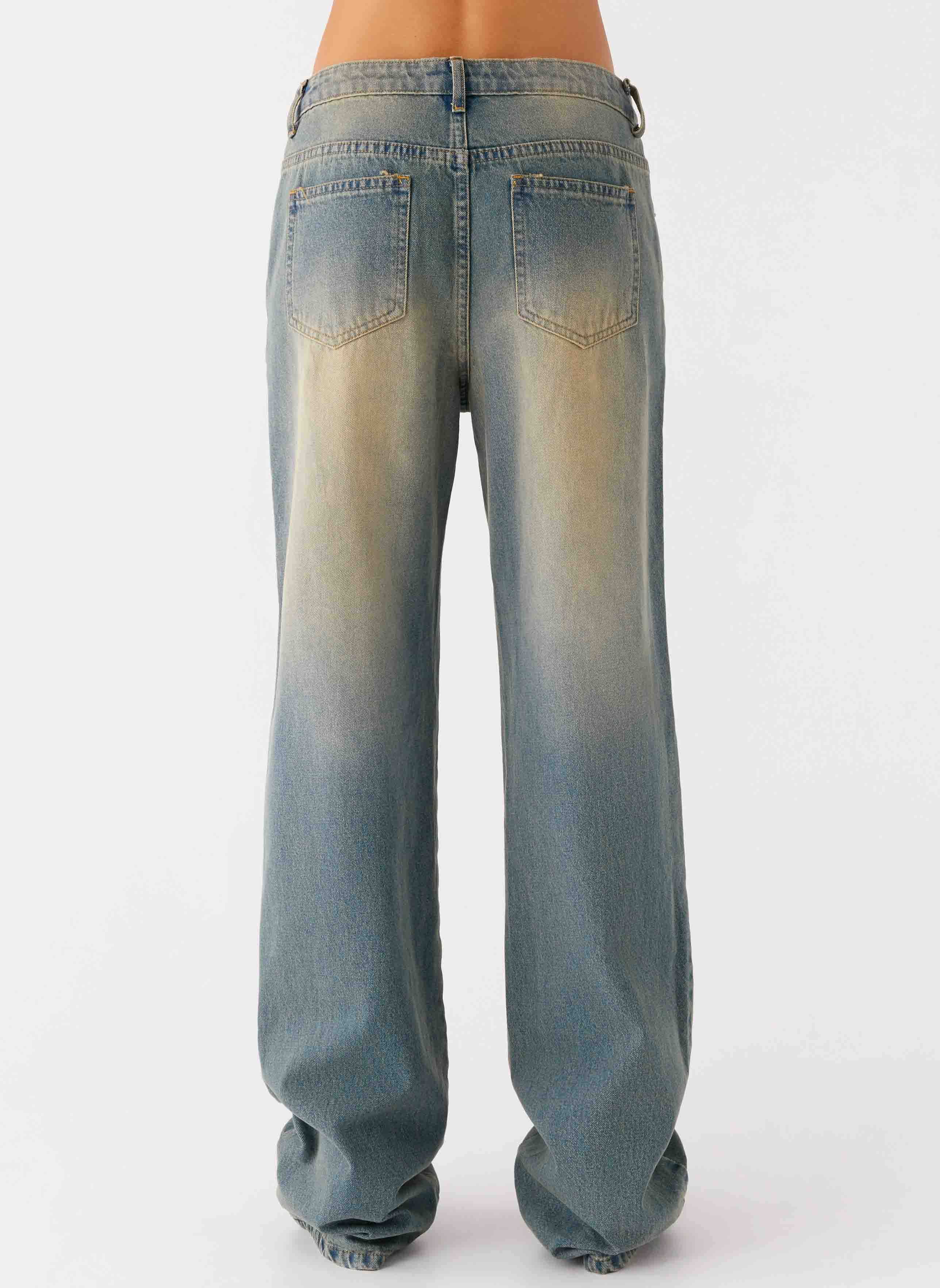 San Diego Straight Leg Denim Jeans - Blue Wash - Image 4