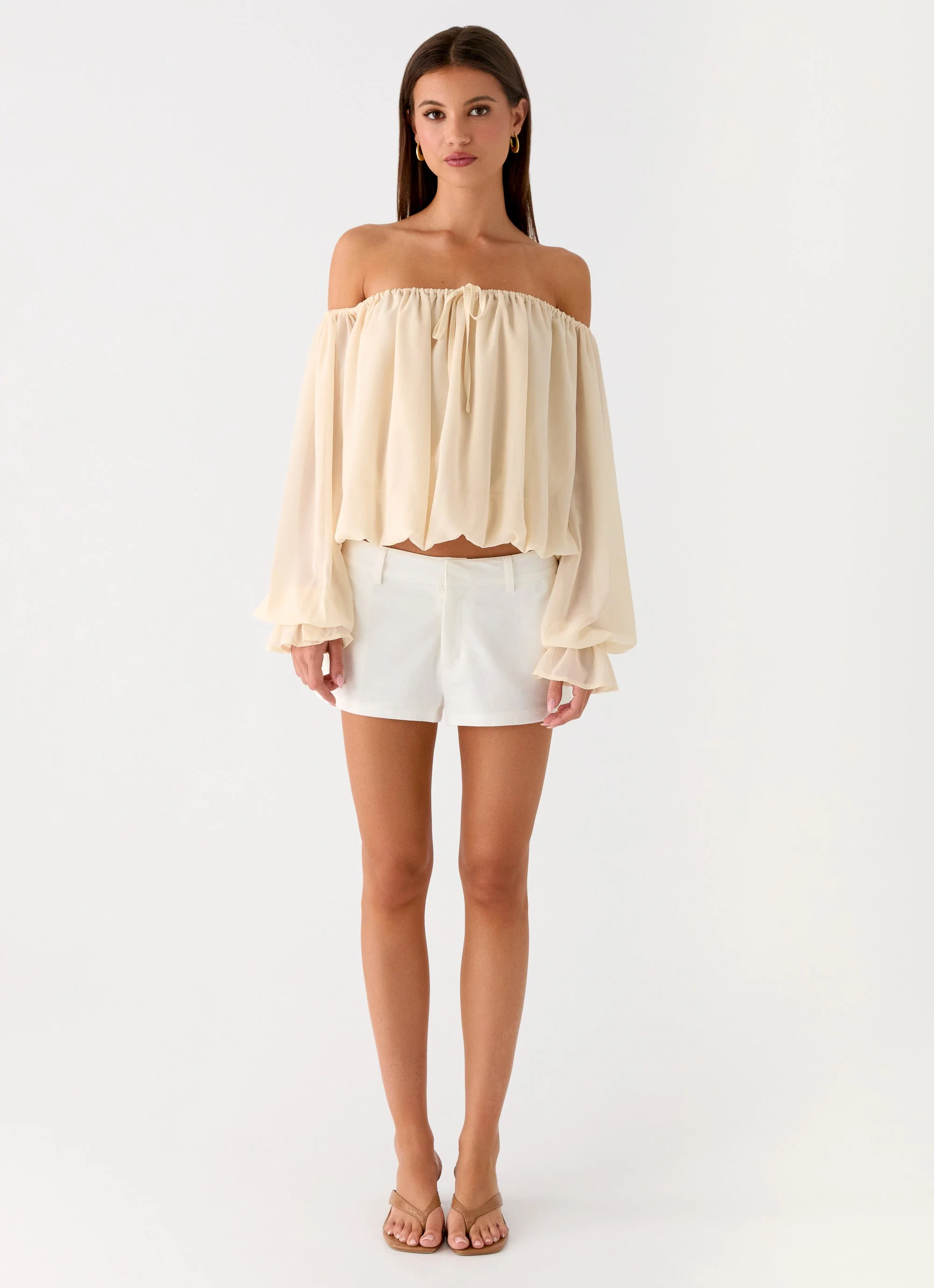 Sandali Off Shoulder Top - Cream - Image 4