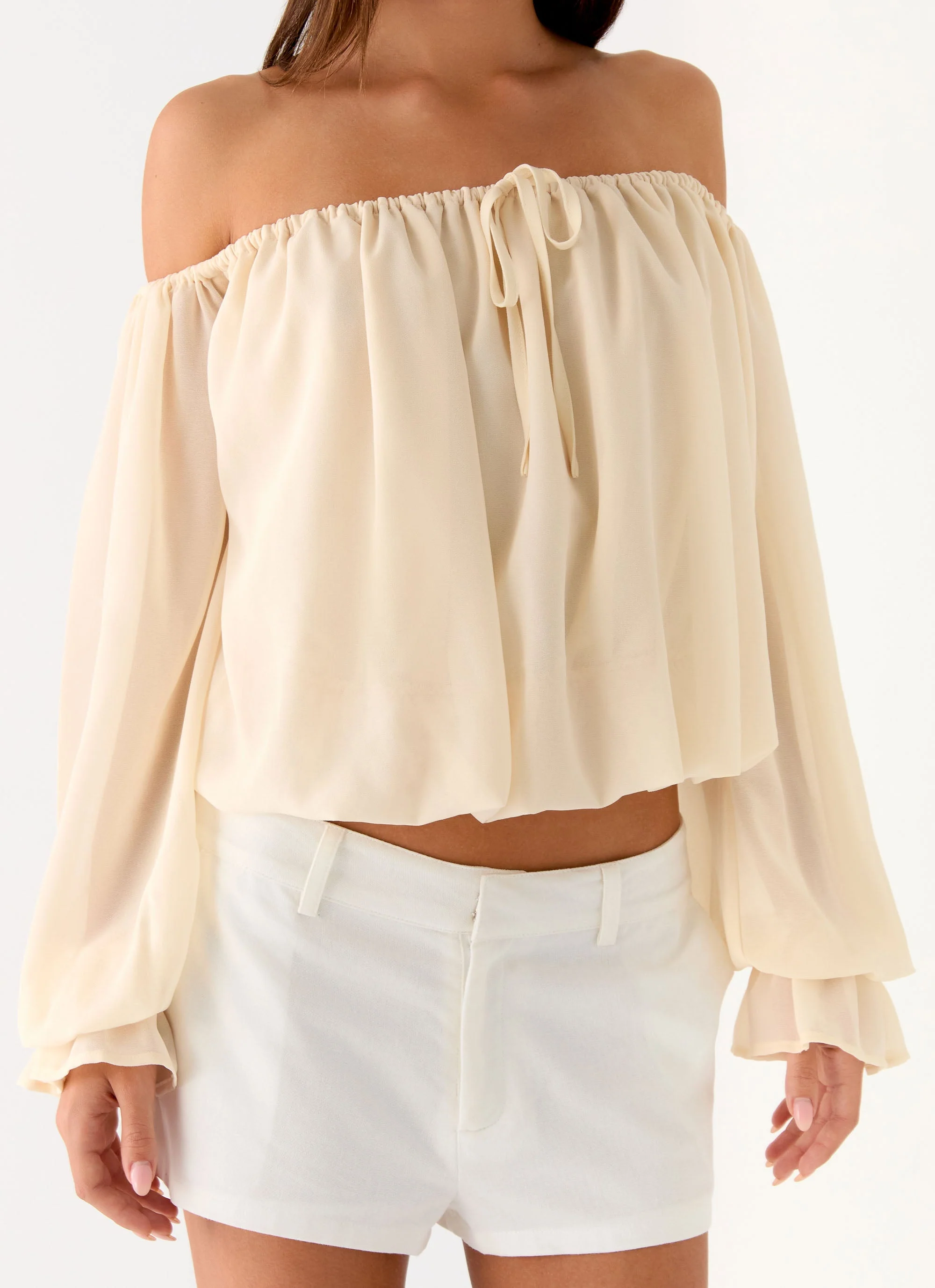 Sandali Off Shoulder Top - Cream - Image 5