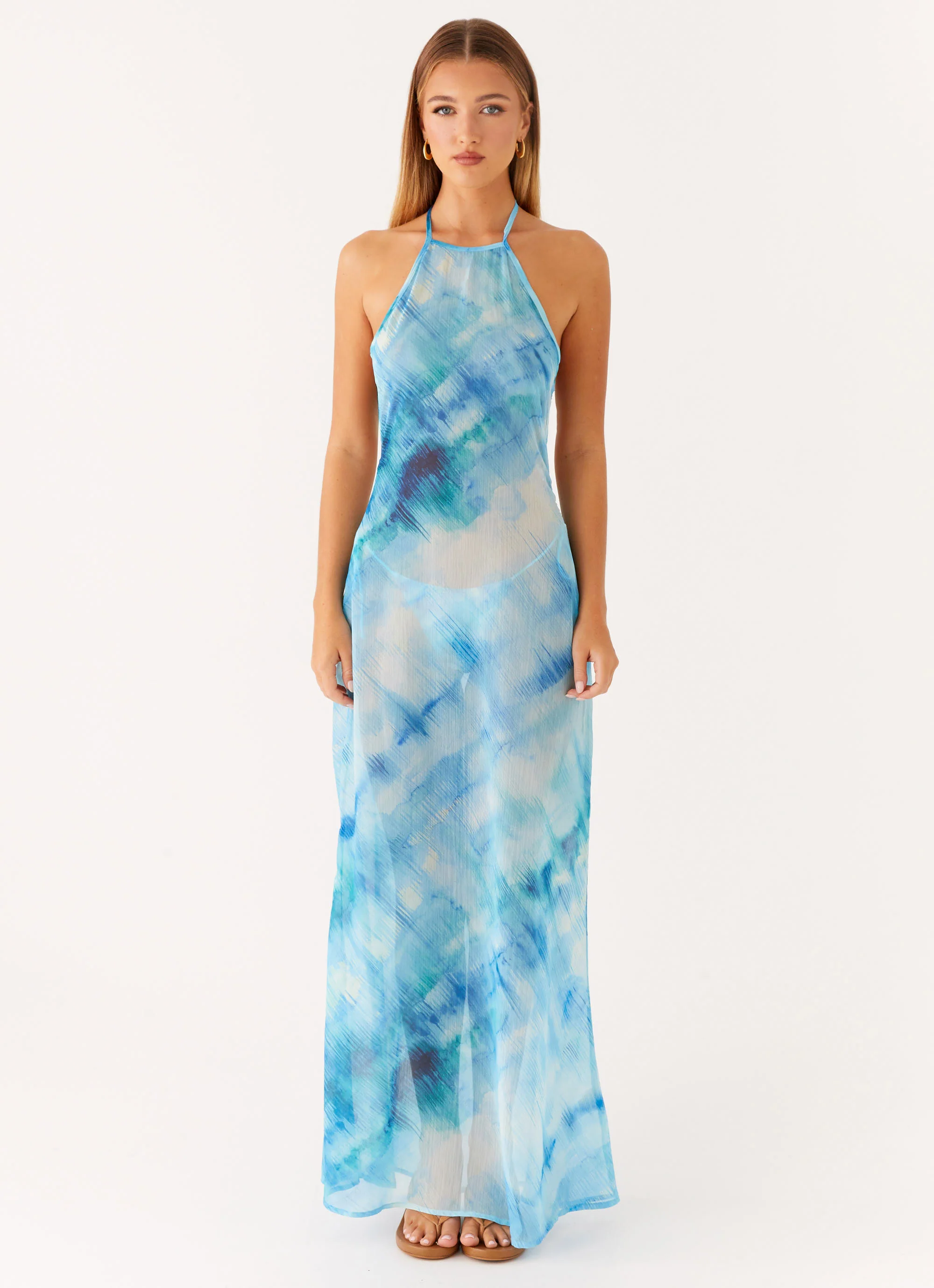 Sandra Maxi Dress - Blue Tie Dye - Image 3