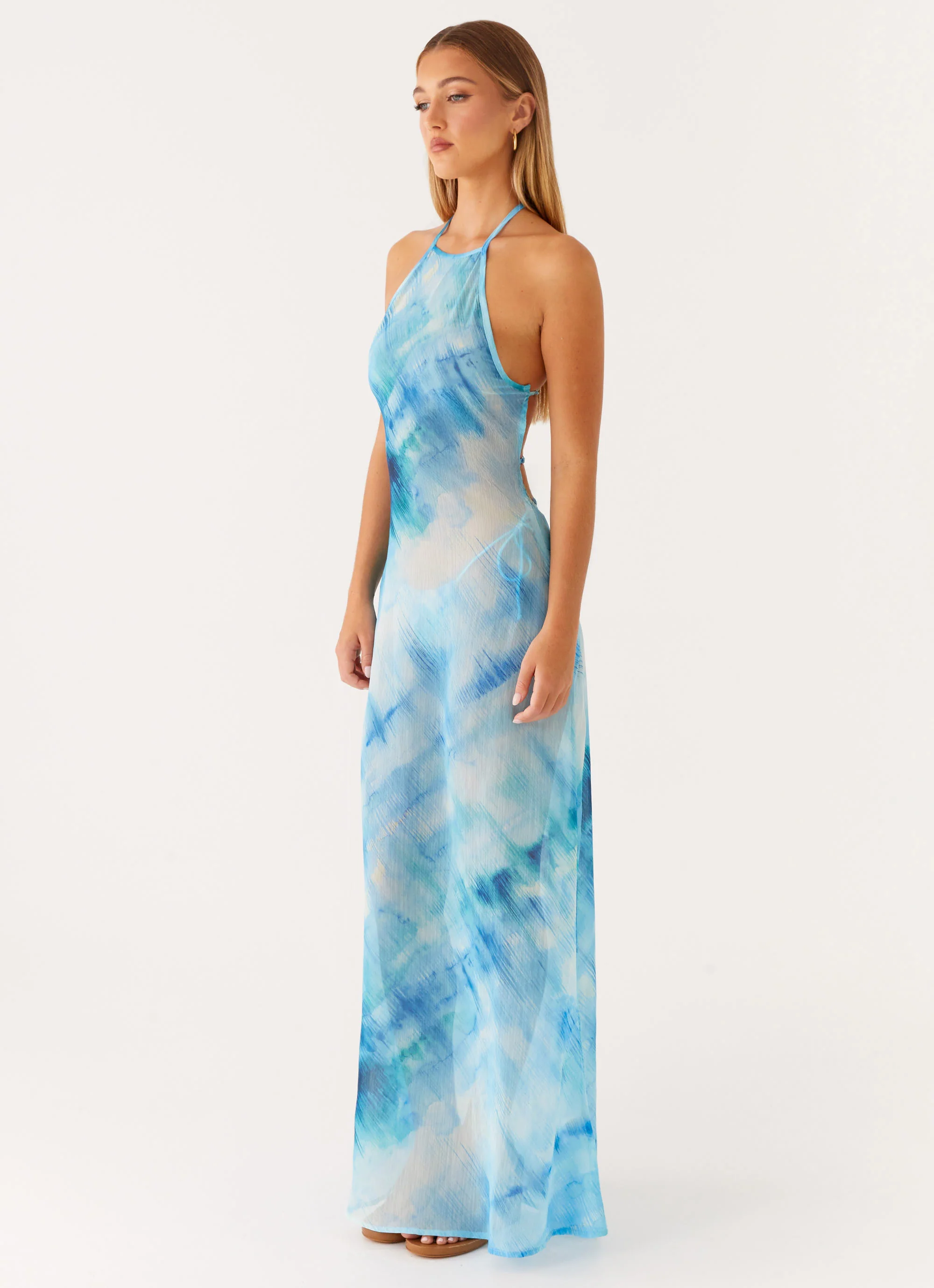 Sandra Maxi Dress - Blue Tie Dye - Image 4
