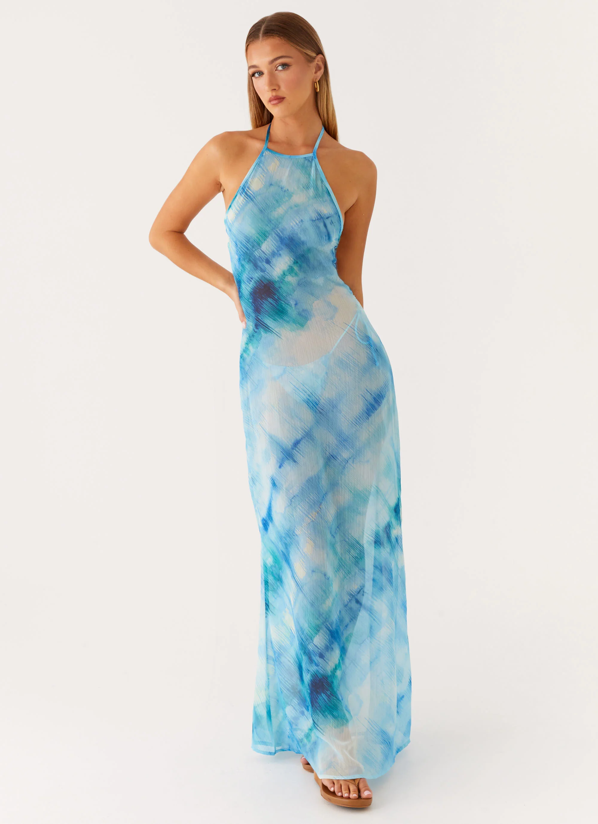 Sandra Maxi Dress - Blue Tie Dye - Image 6