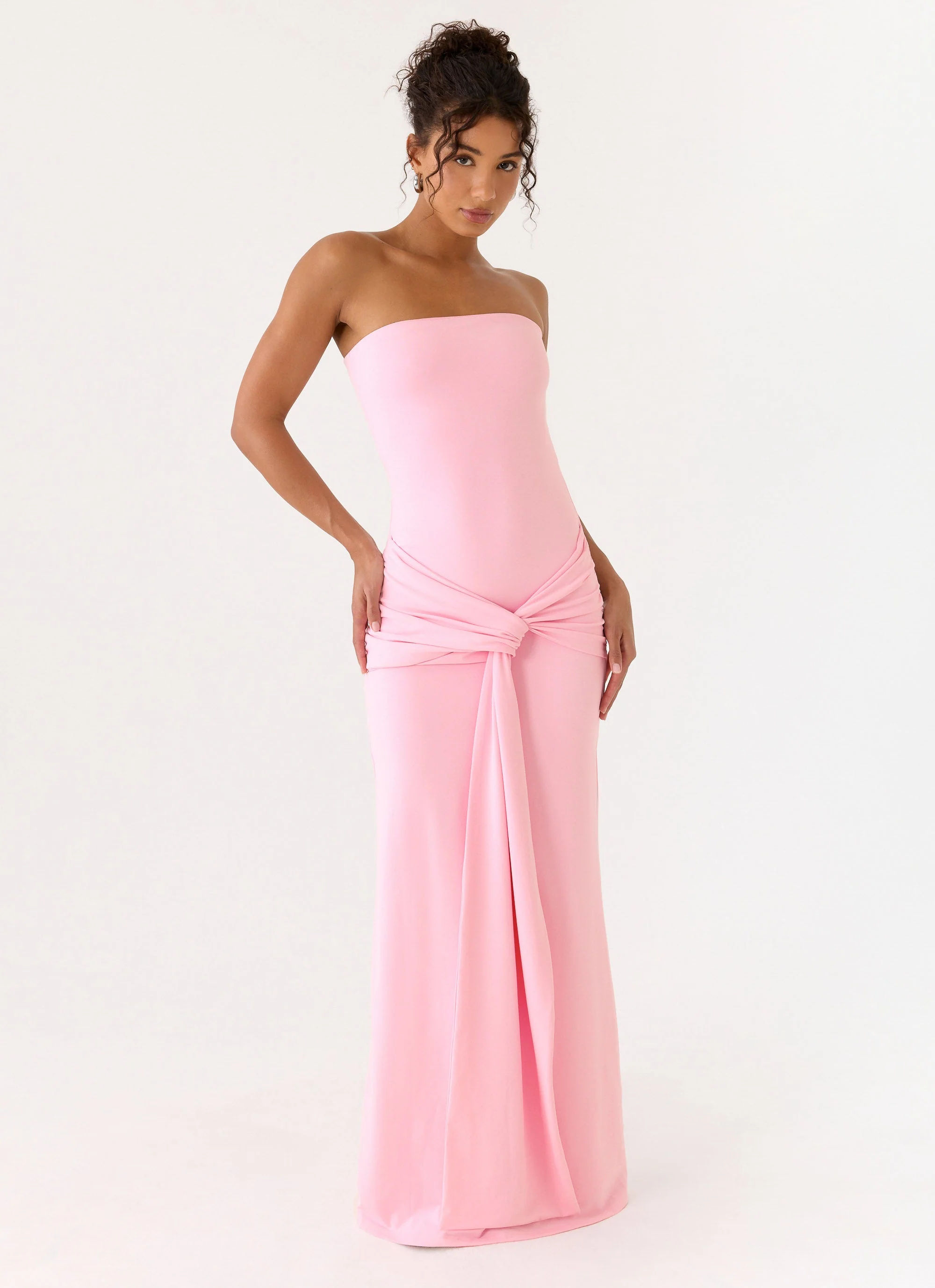 Sandrine Strapless Maxi Dress - Pink - Image 9