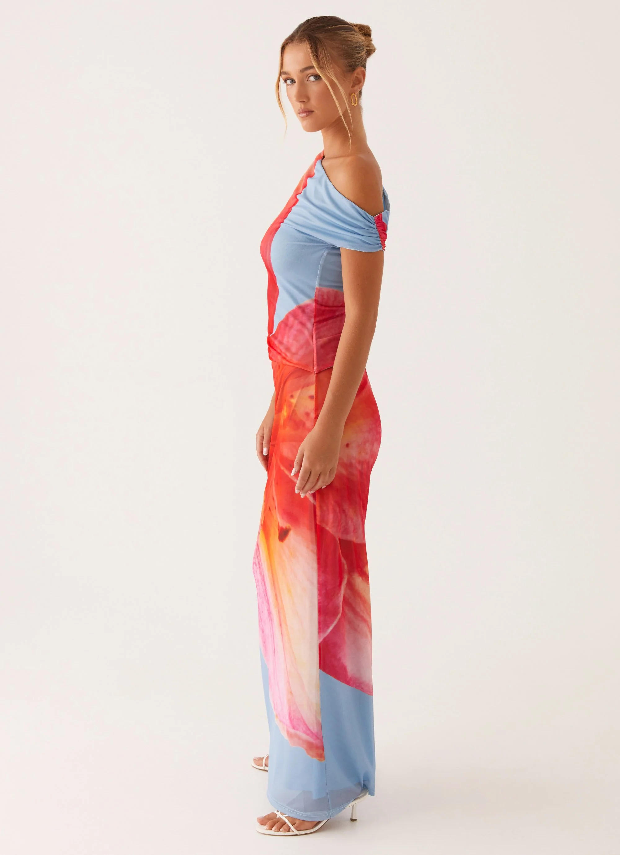 Santa Monica Maxi Dress - Blue Floral - Image 3