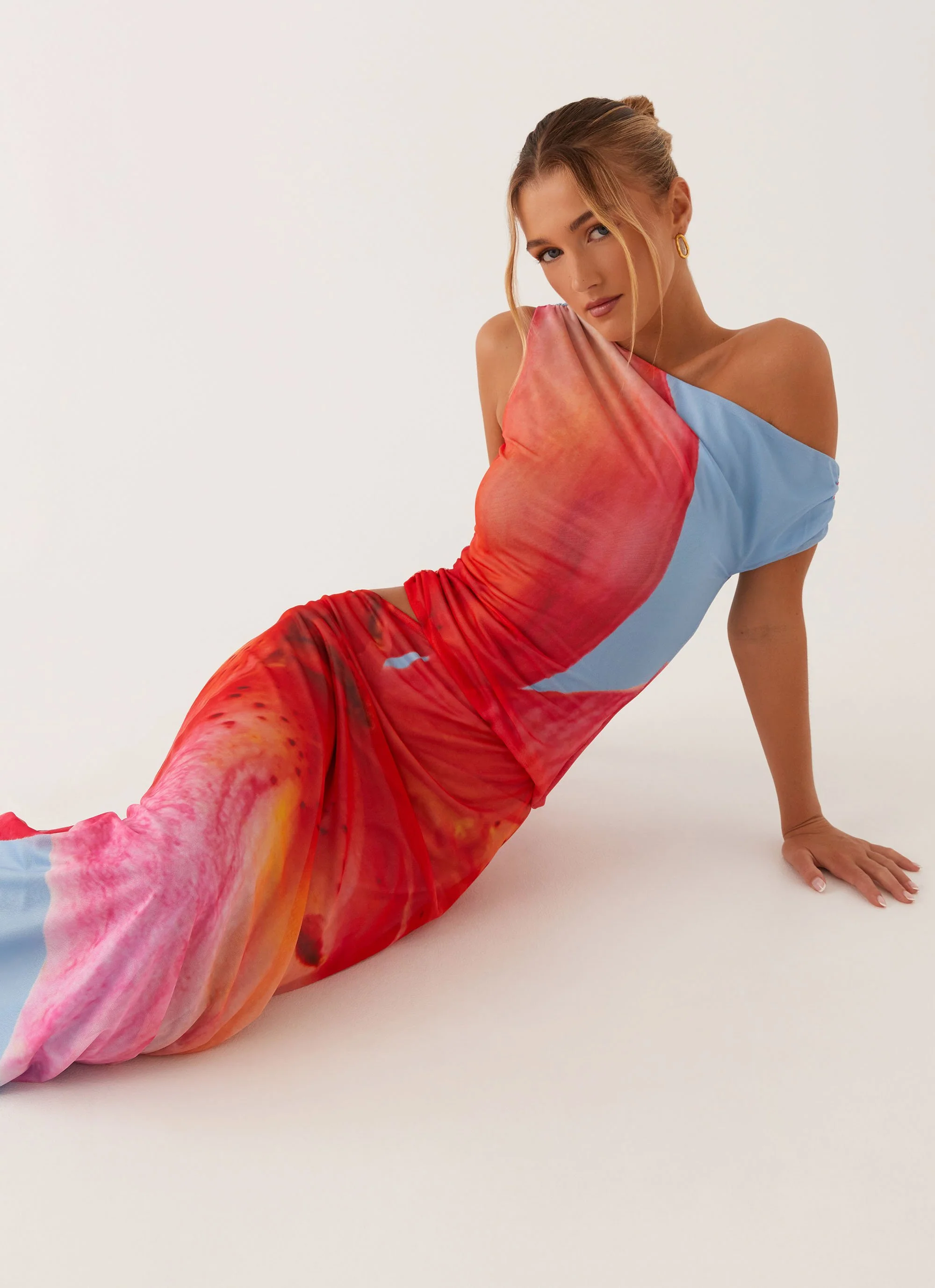Santa Monica Maxi Dress - Blue Floral - Image 5