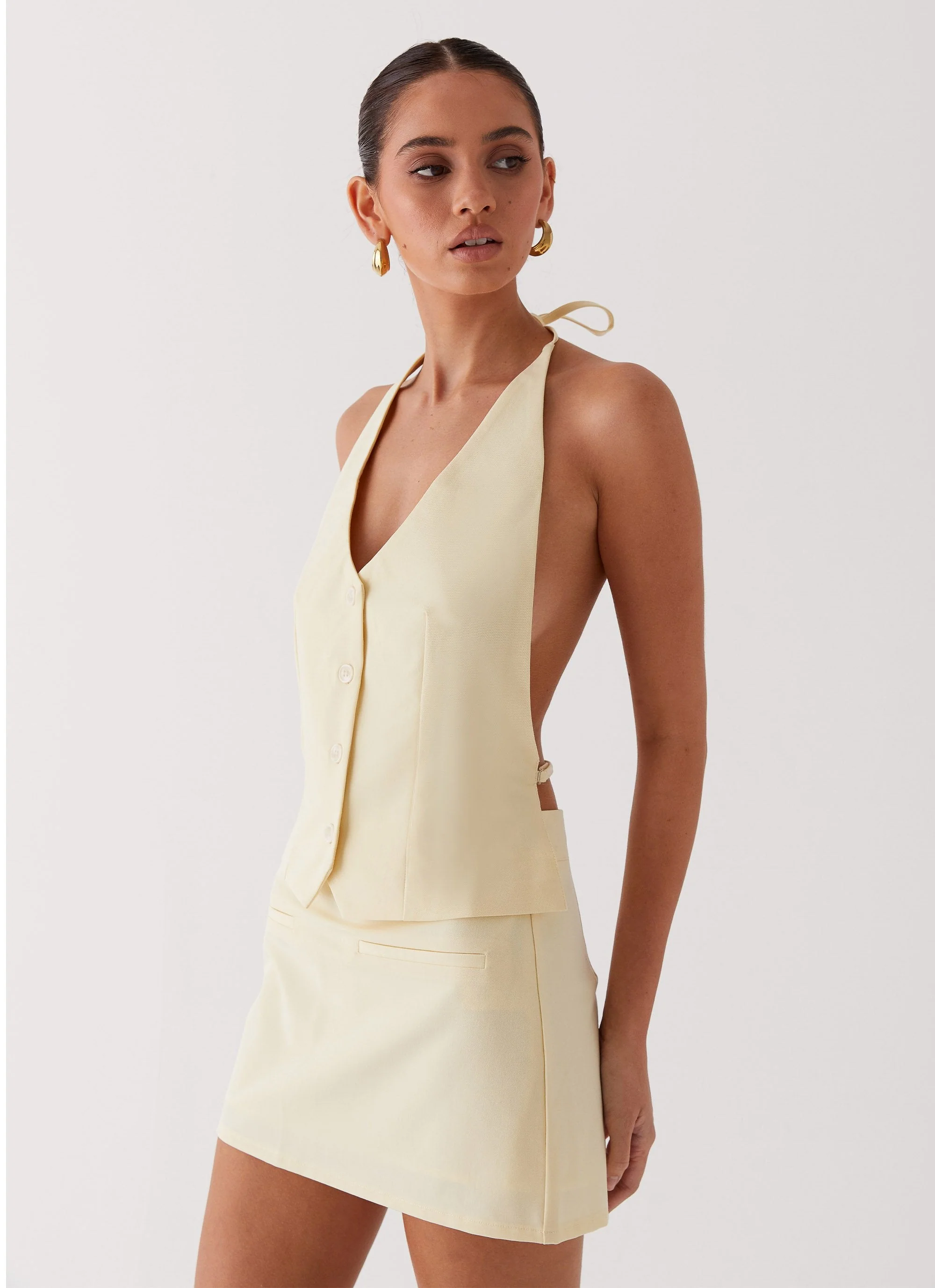 Sarah Mini Skirt - Butter - Image 2
