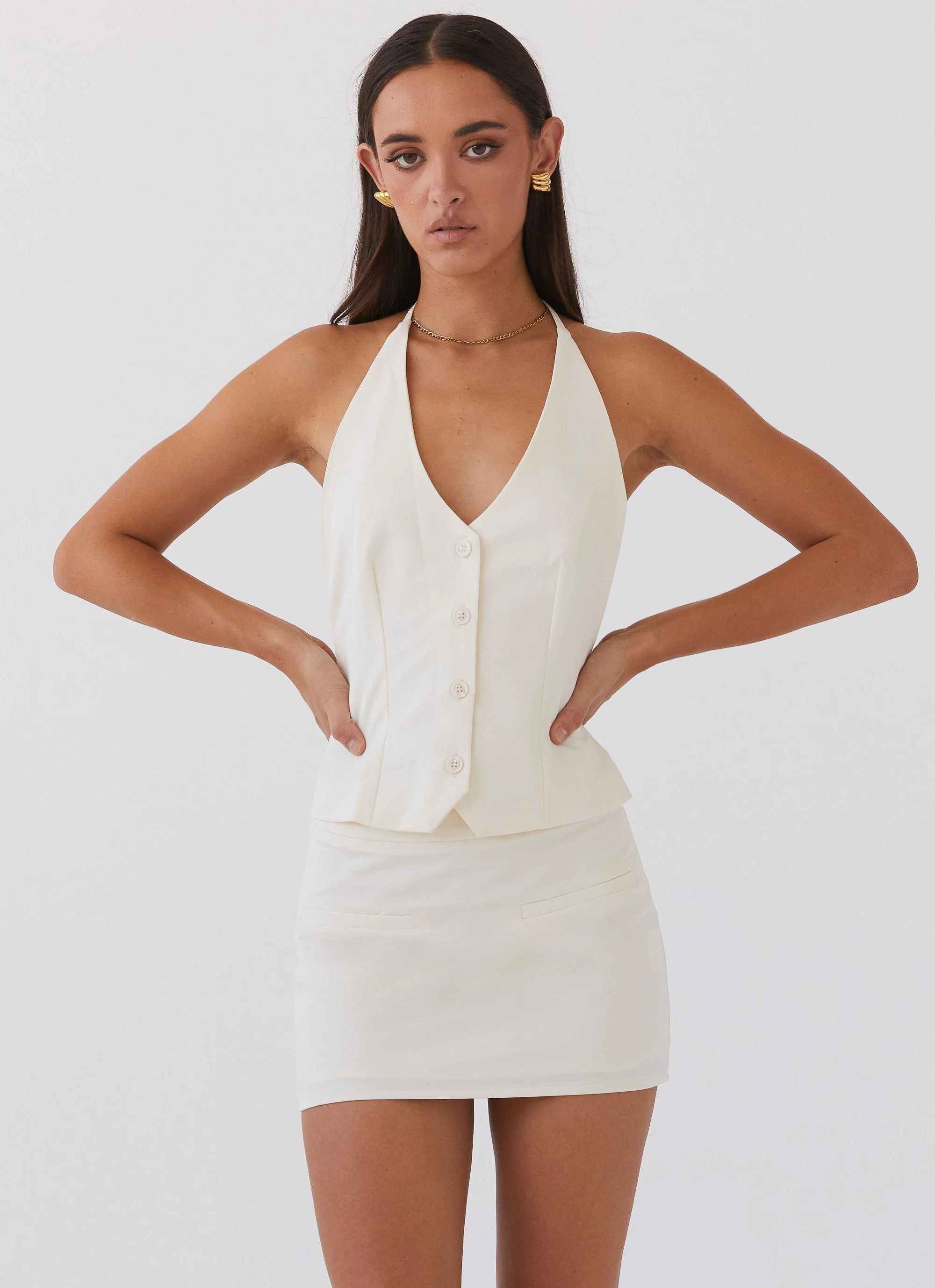 Sarah Mini Skirt - Ivory - Image 4