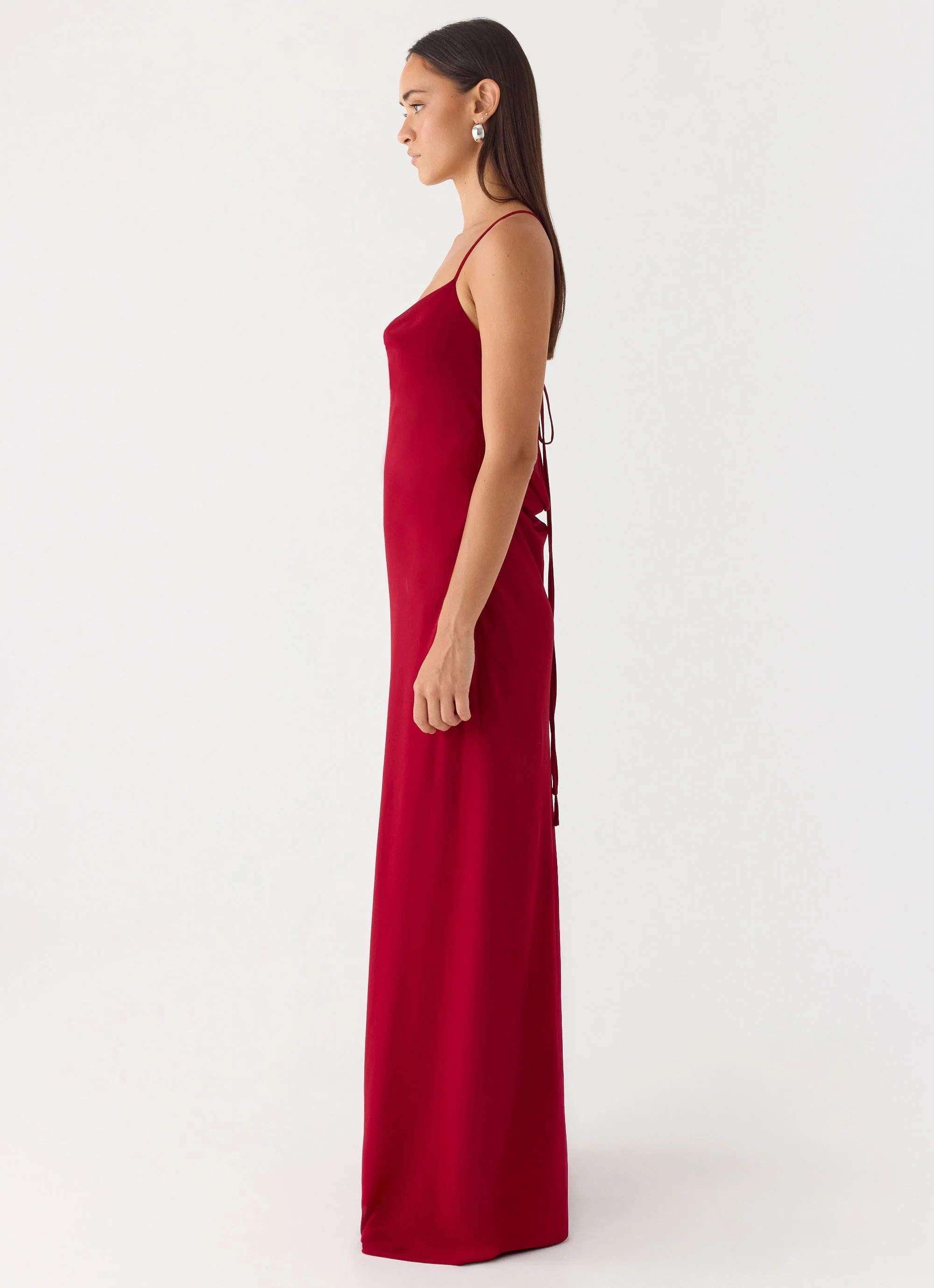 Saria Maxi Dress - Deep Red - Image 2
