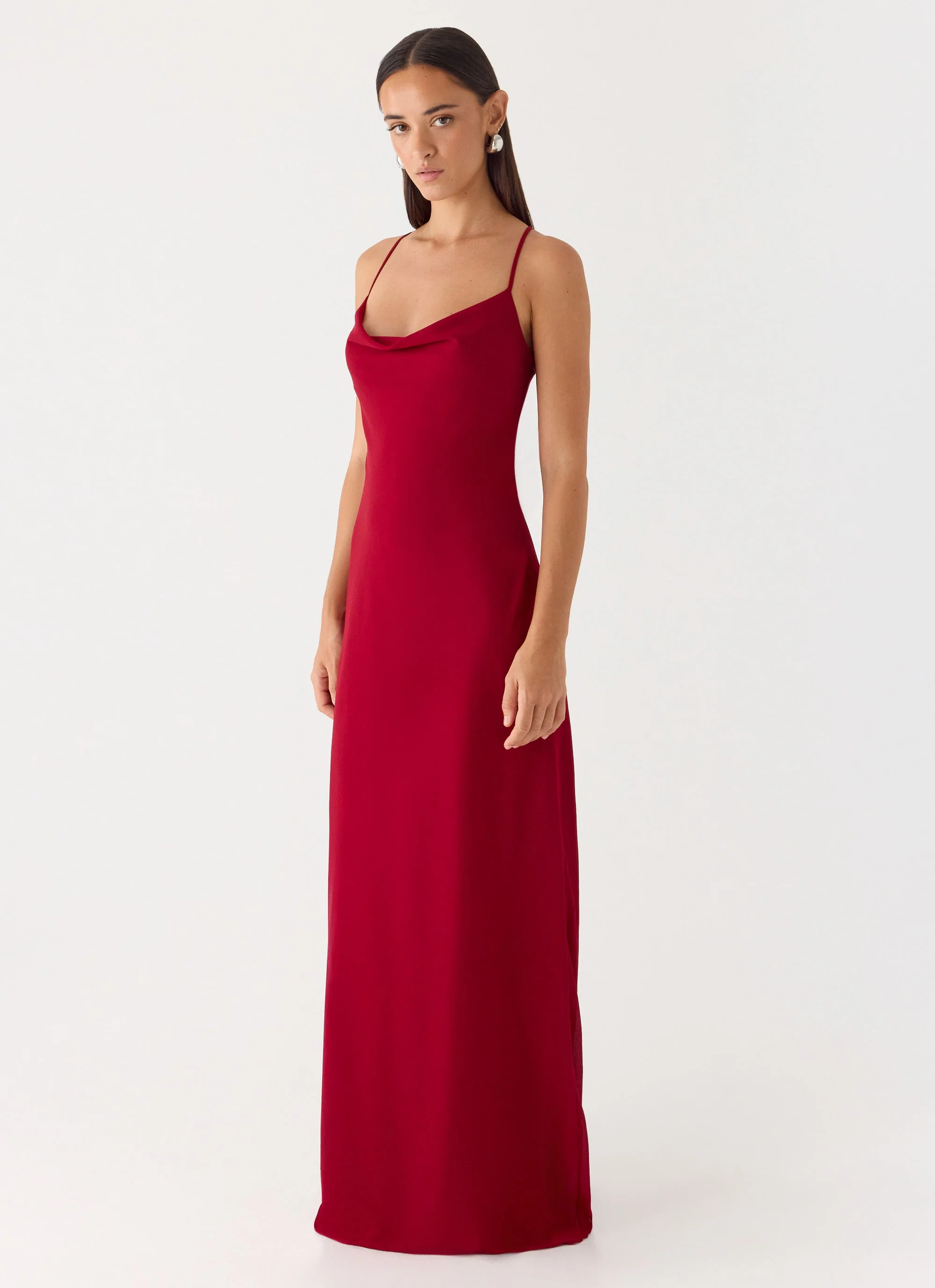 Saria Maxi Dress - Deep Red - Image 5