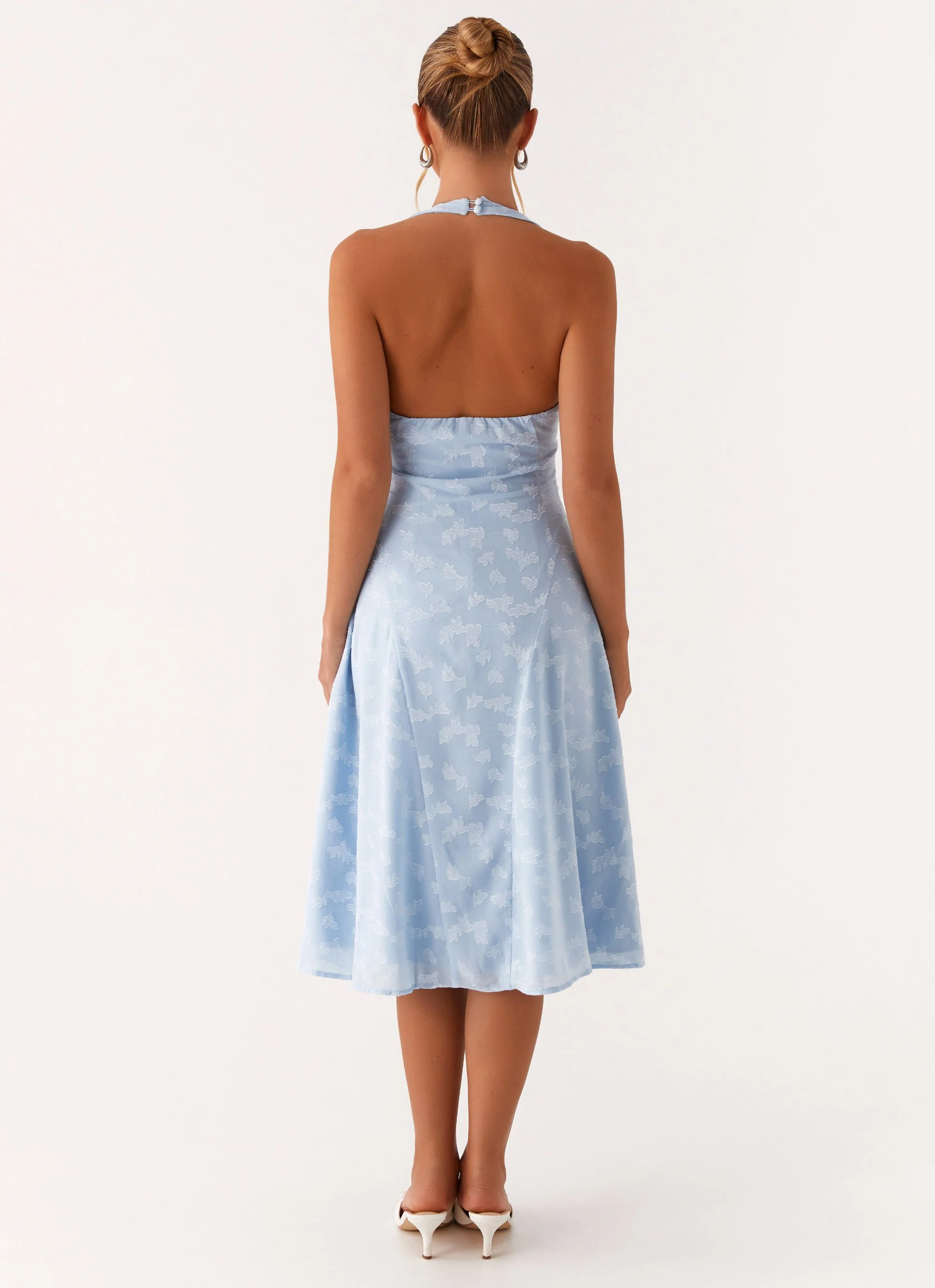 Sashi Halterneck Midi Dress - Pale Blue - Image 2
