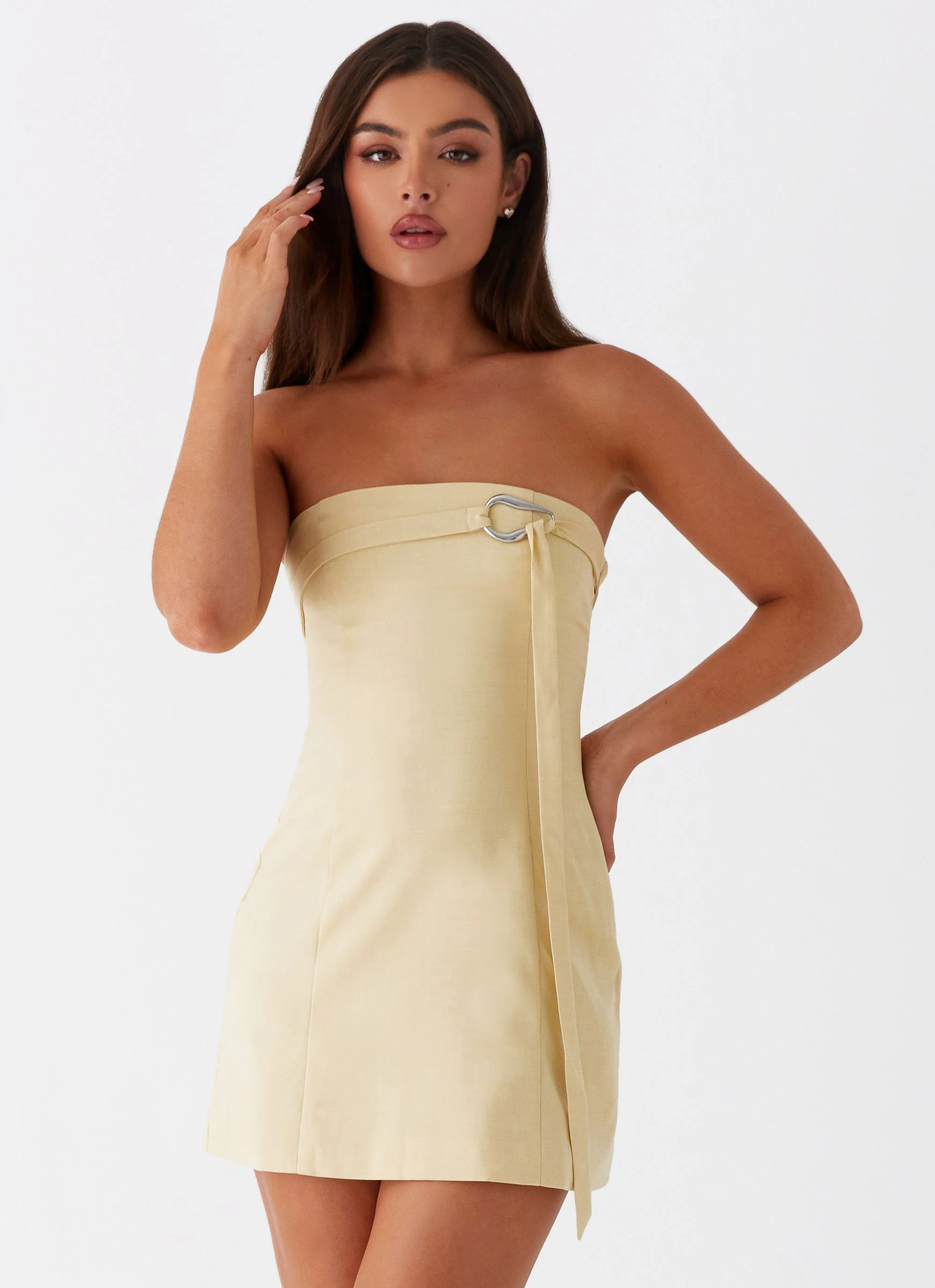 Saskia Mini Dress - Yellow - Image 5