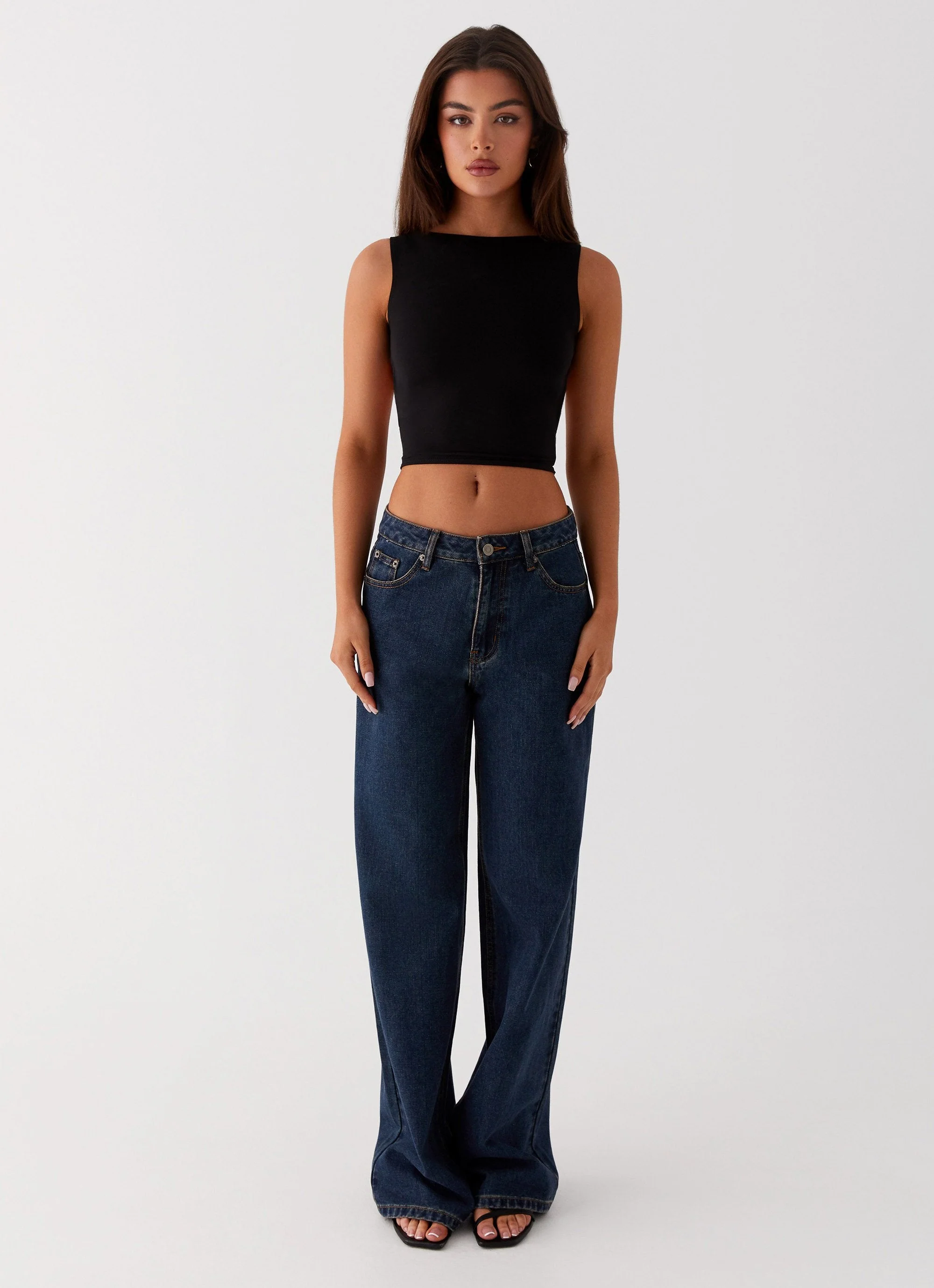 Saskie Crop Top - Black - Image 2