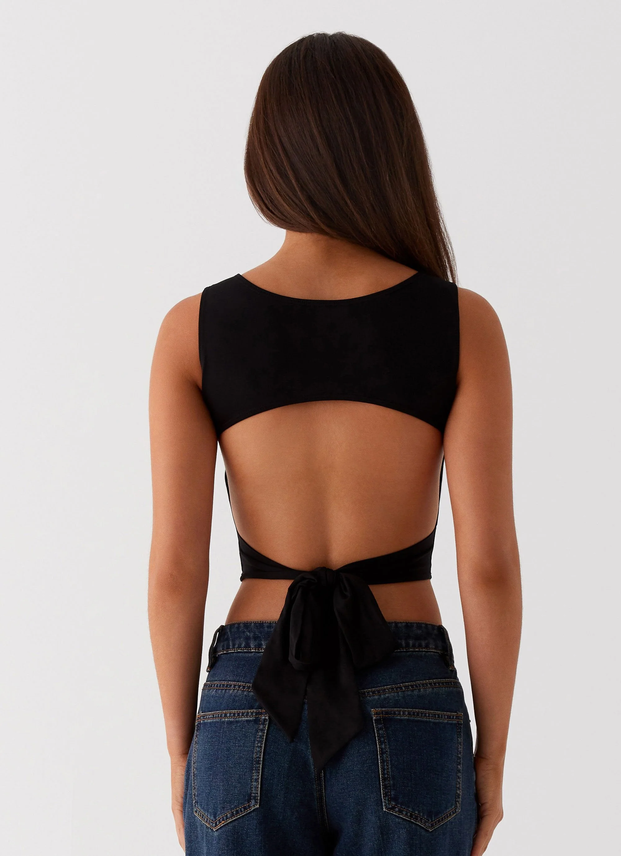 Saskie Crop Top - Black - Image 4