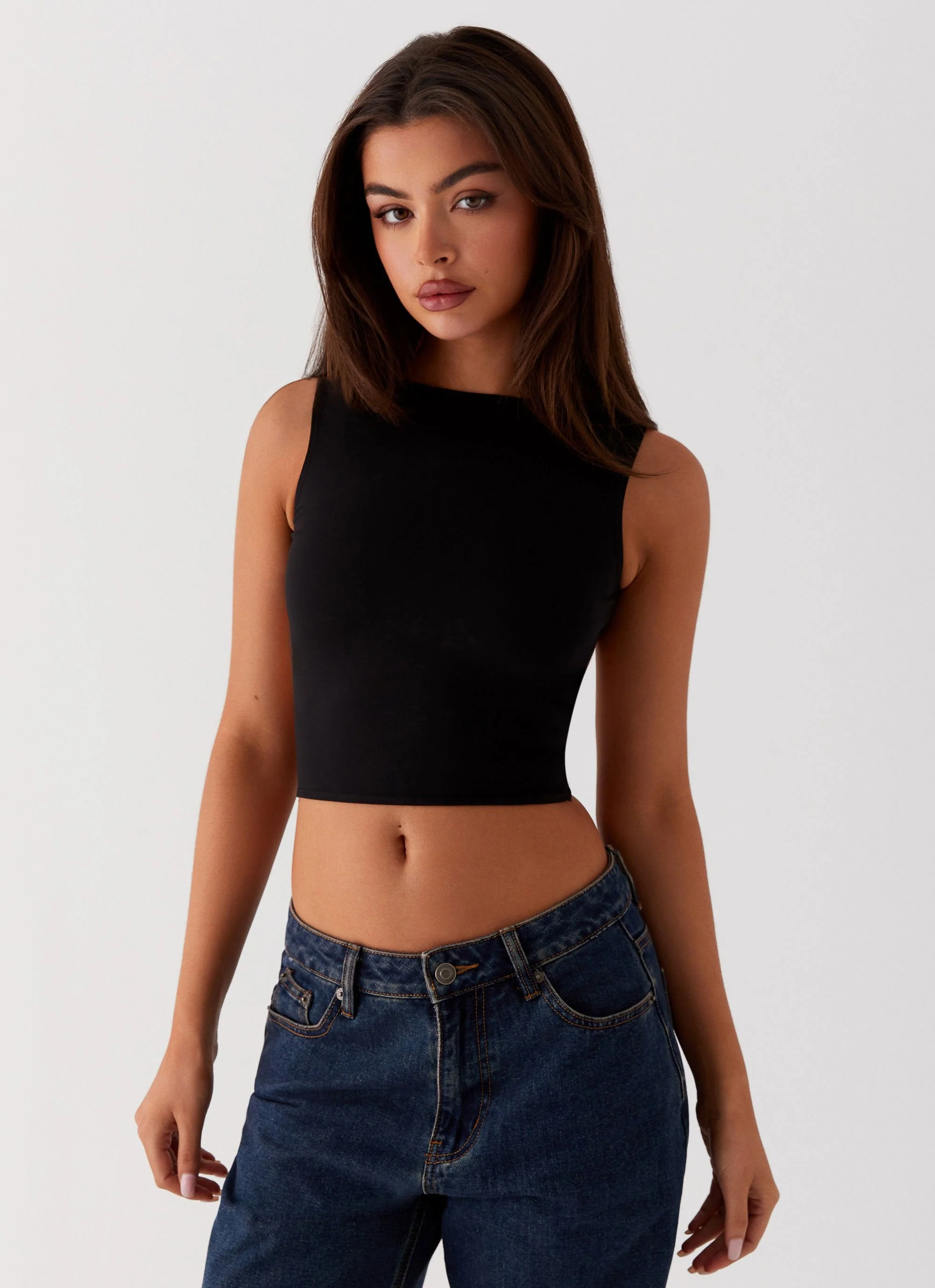 Saskie Crop Top - Black - Image 6